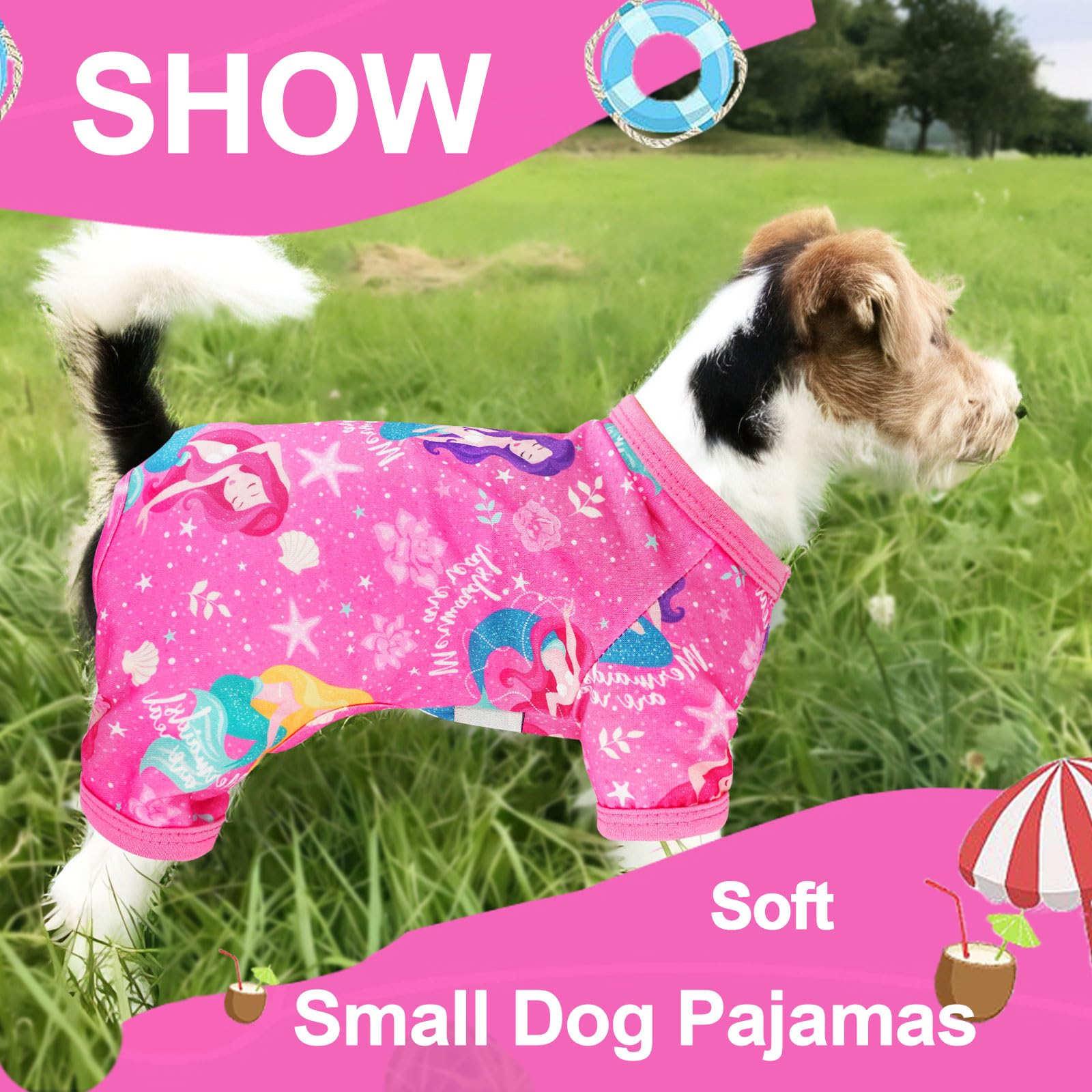Dog Clothes For Small Medium Dogs Summer Cute Dog Pajamas Boy Girl Dog Pjs Soft Stretchy Doggie Puppy Clothes Cat Pet Jammies Ou