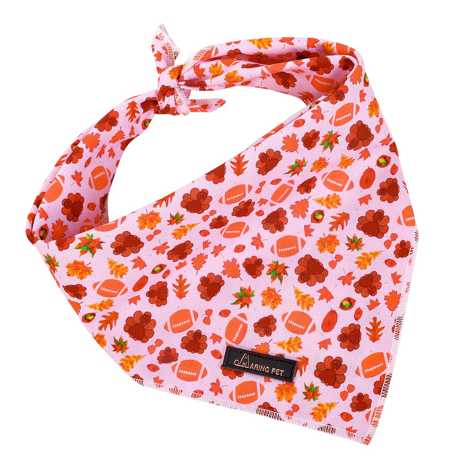Aring Pet Fall Dog Bandana - Cute Thanksgiving Turkey Bandanas, Comfortable Cotton Scarf Triangle Bibs For Small To Large Boy Gi