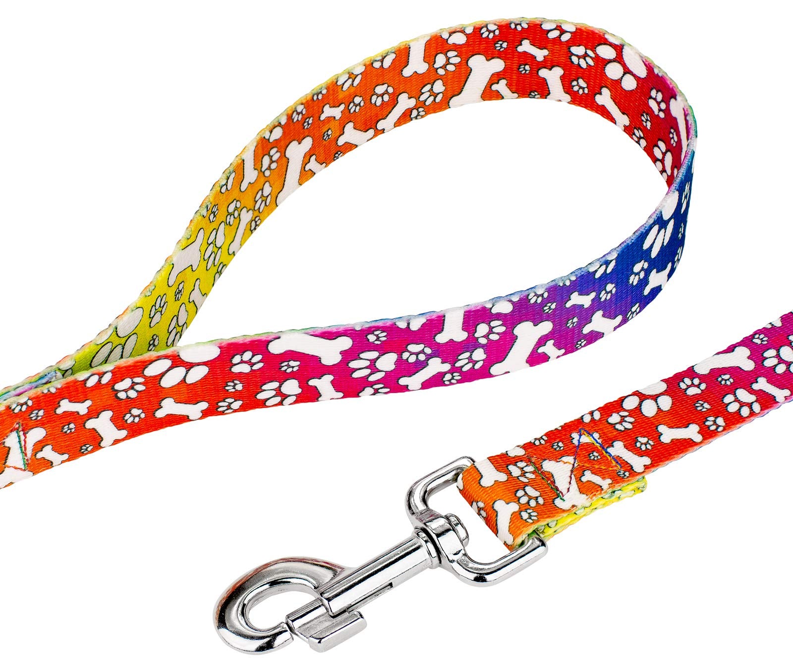 Country Brook Petz - Premium Trippy Doggo Dog Collar & Leash - Groovy Collection Featuring Far Out Designs (1 Inch, Medium)