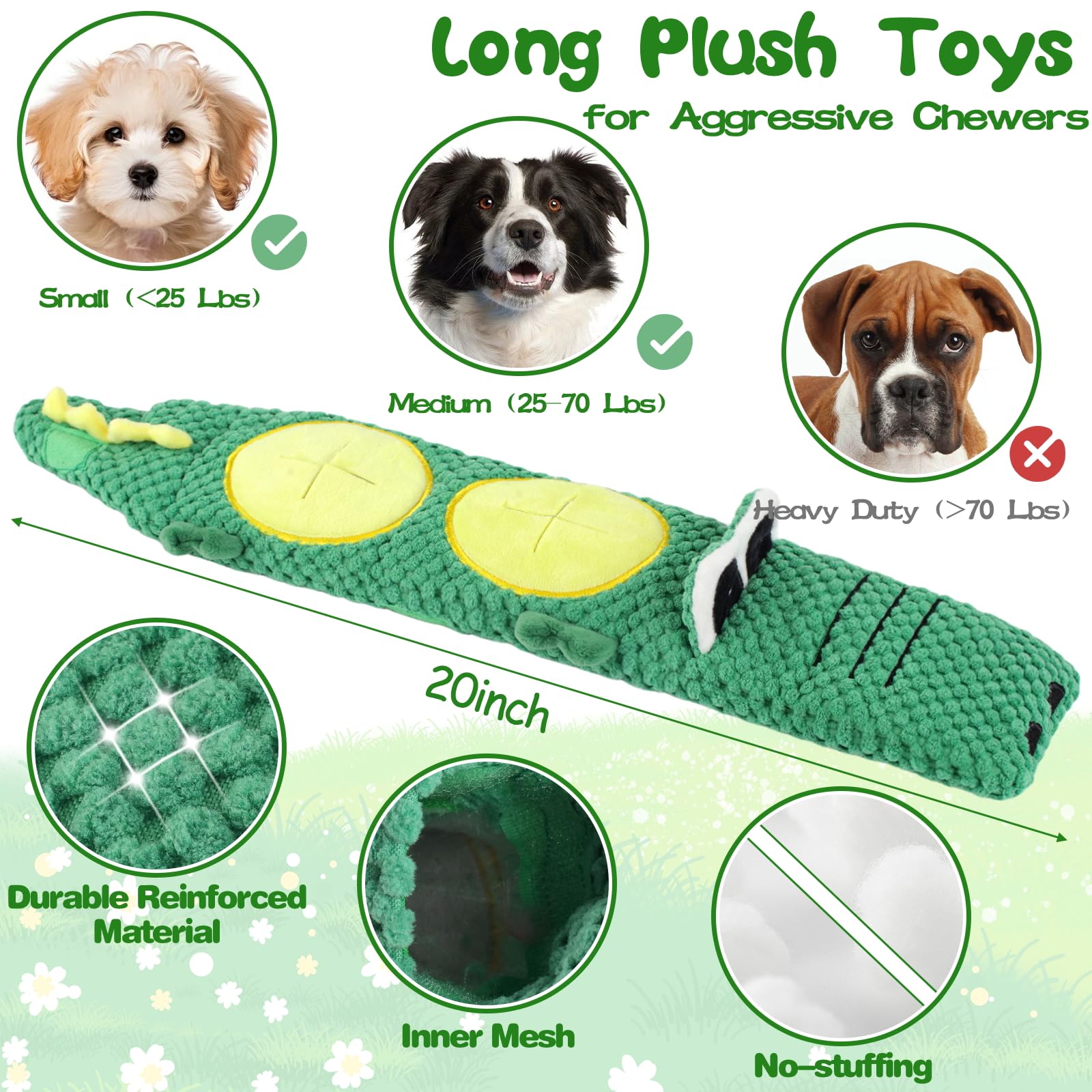 MRSOHRET 15 Pack Puppy Chew Toys for Teething, No Stuffing Squeaky Dog Toys Interactive Puzzle Toy, Dog Enrichment Toy Bundle wi