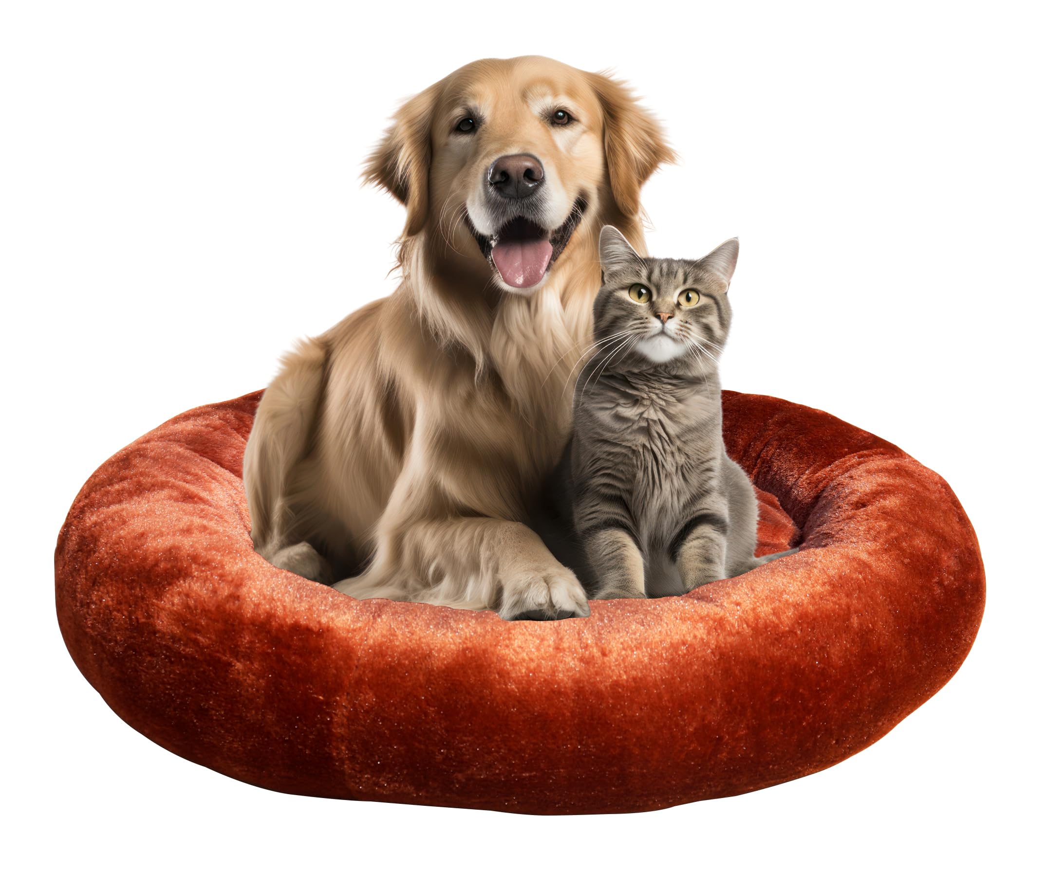 HOMECUTE Soft Mattress for Dog & cat, Cotton Cozy Comfortable & Washable Dog Bed, for All Season Summer Winter, Luxurious Round 