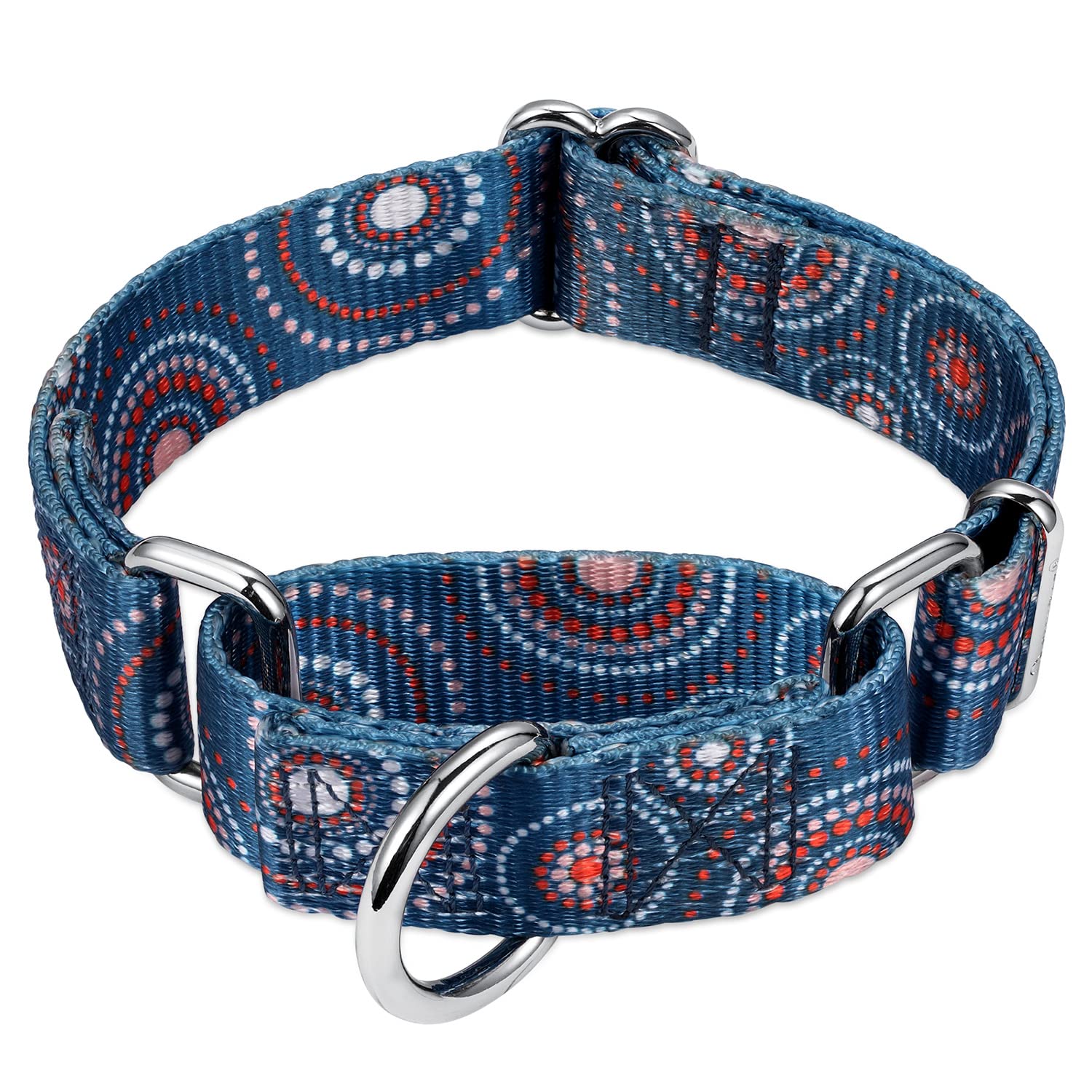 Dazzber Martingale Dog Collar, Puppy Dog Collar -, No Pull, Heavy Duty, Adjustable, Extra Small, Neck 8-11 Inch, Firework Dots-I