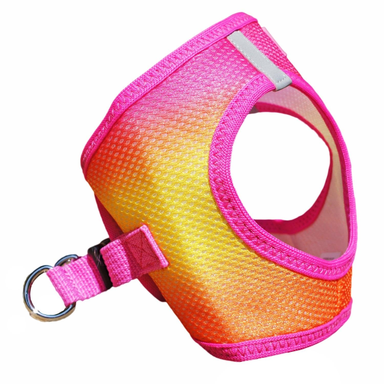 Doggie Design Dog Harness - No Choke Dog Harness, Dog Vest, Mesh Polyester, Pet Harness, Simple Step In And Go Design, Harness For Dog - Raspberry Pink And Orange - 2Xl