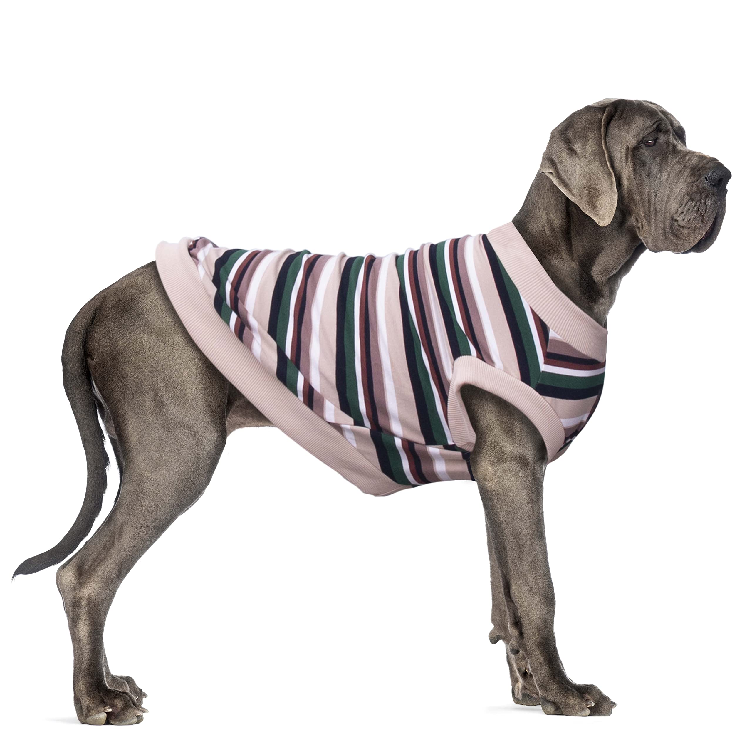 Arunners Extra Large Dog T Shirts Clothes Sleeveless Tank Top Vest For Labrador Rottweiler Great Dane, Khaki 9X-Large