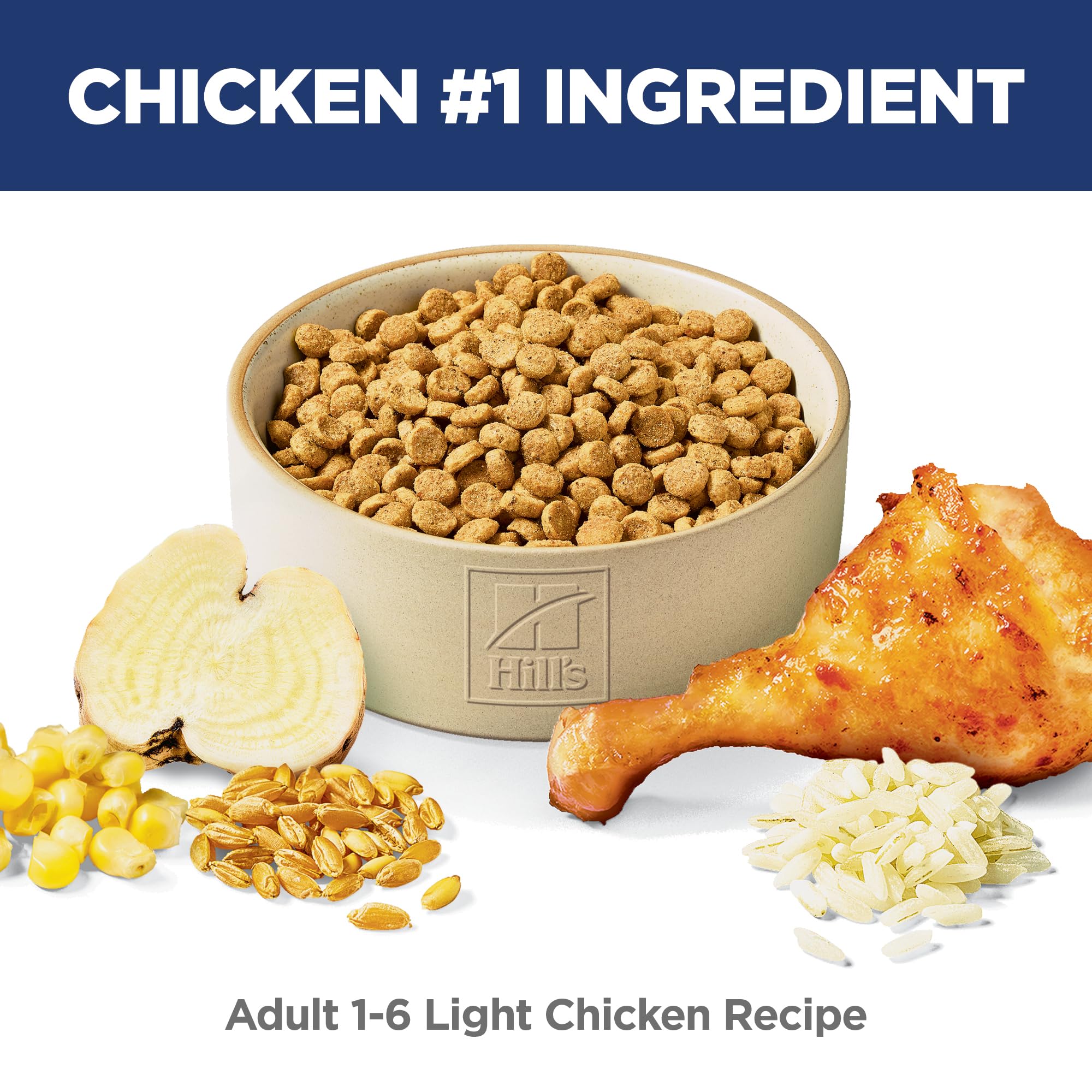 Hills Science Diet Light, Adult 1-6, Weight Management Support, Dry Cat Food, Chicken Recipe, 16 lb Bag