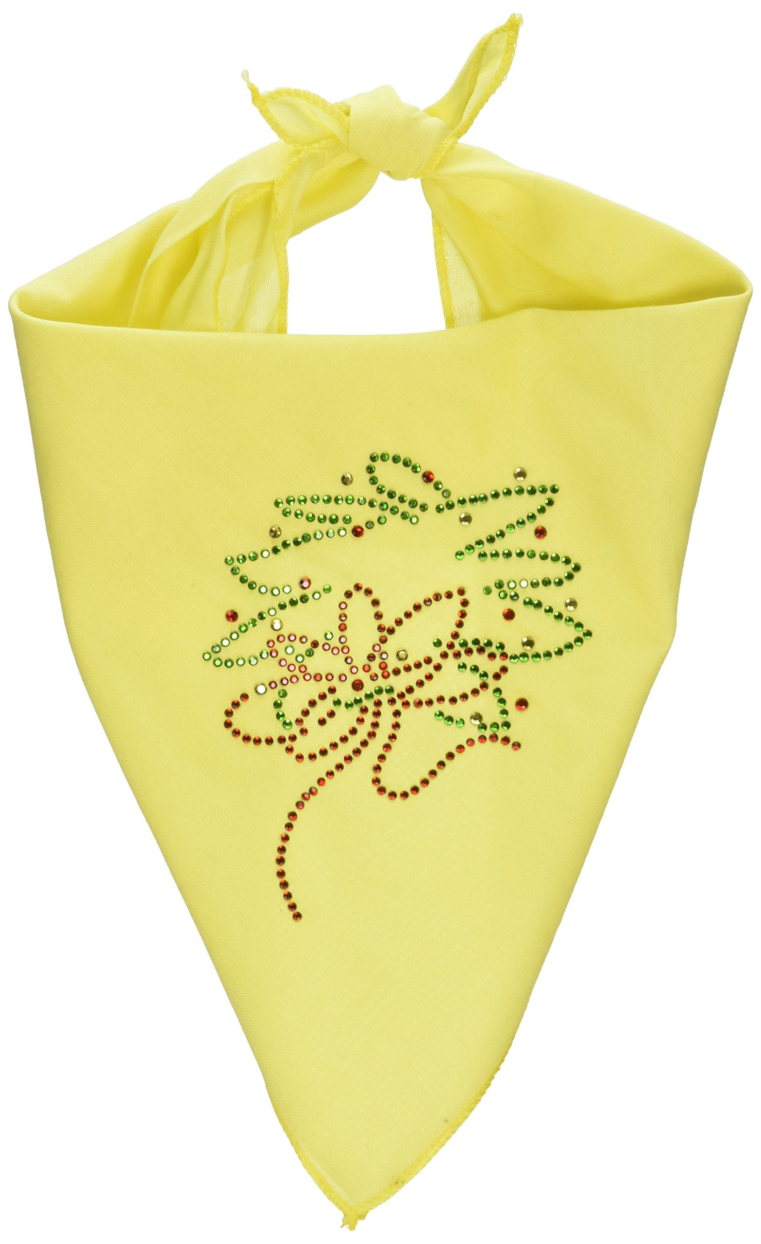 Mirage Pet Products Wreath Rhinestone Bandana, Small, Yellow