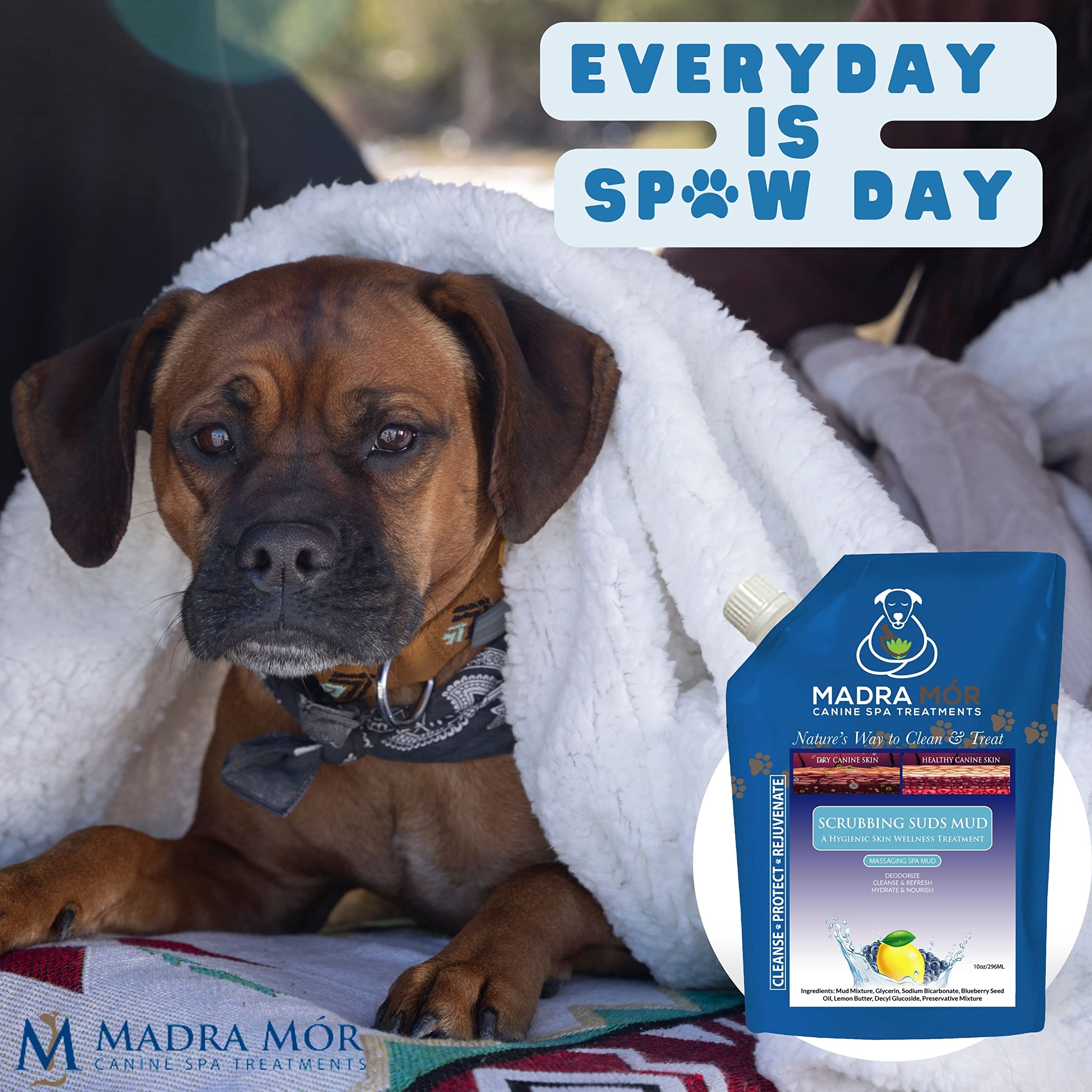Worldwide Nutrition Bundle: Madra Mor Scrubbing Suds - Dog Essentials Mud Bath, Dog Grooming, Dry Skin for Dogs Treatment, Dog C