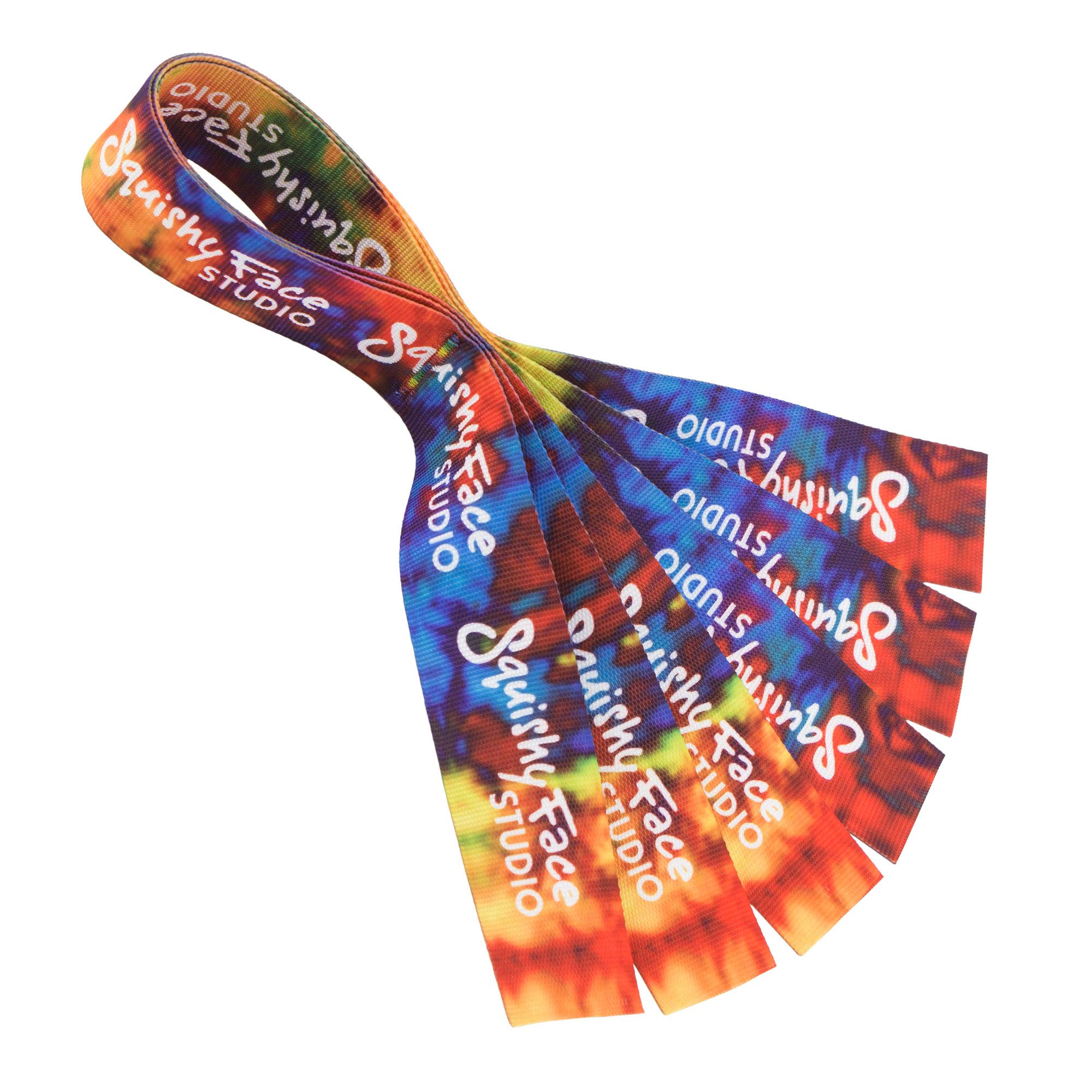 Squishy Face Studio Tug Toy for Dogs, Rainbow, Rainbow Tie Dye