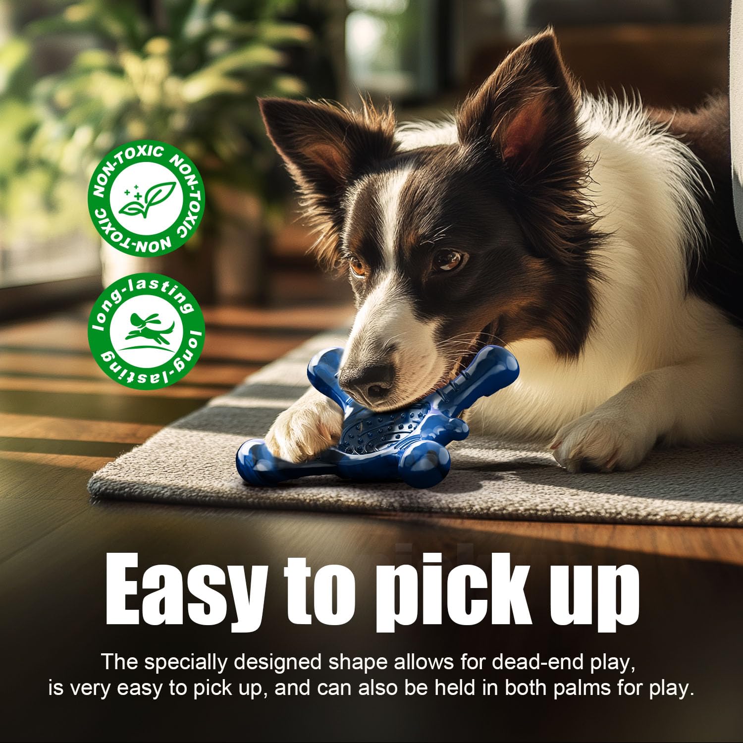 Ouilter Dog Toys For Aggressive Chewers, Nylon Indestructible Toy For Medium Large Dogs, Hedgehog-Shaped Chew Toys With Bacon Fl