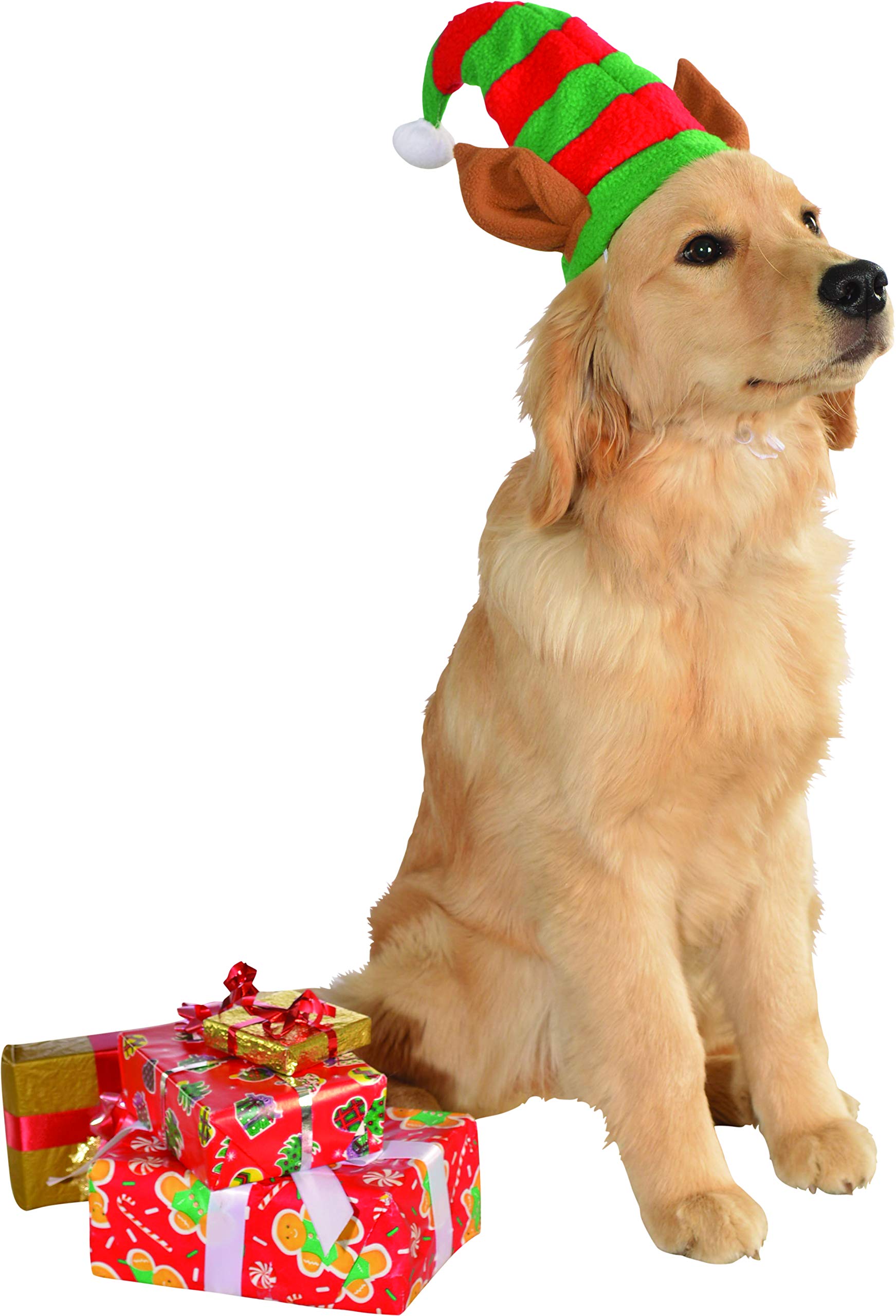 Rubie'S Christmas Pet Costume, Medium To Large, Elf Hat With Ears