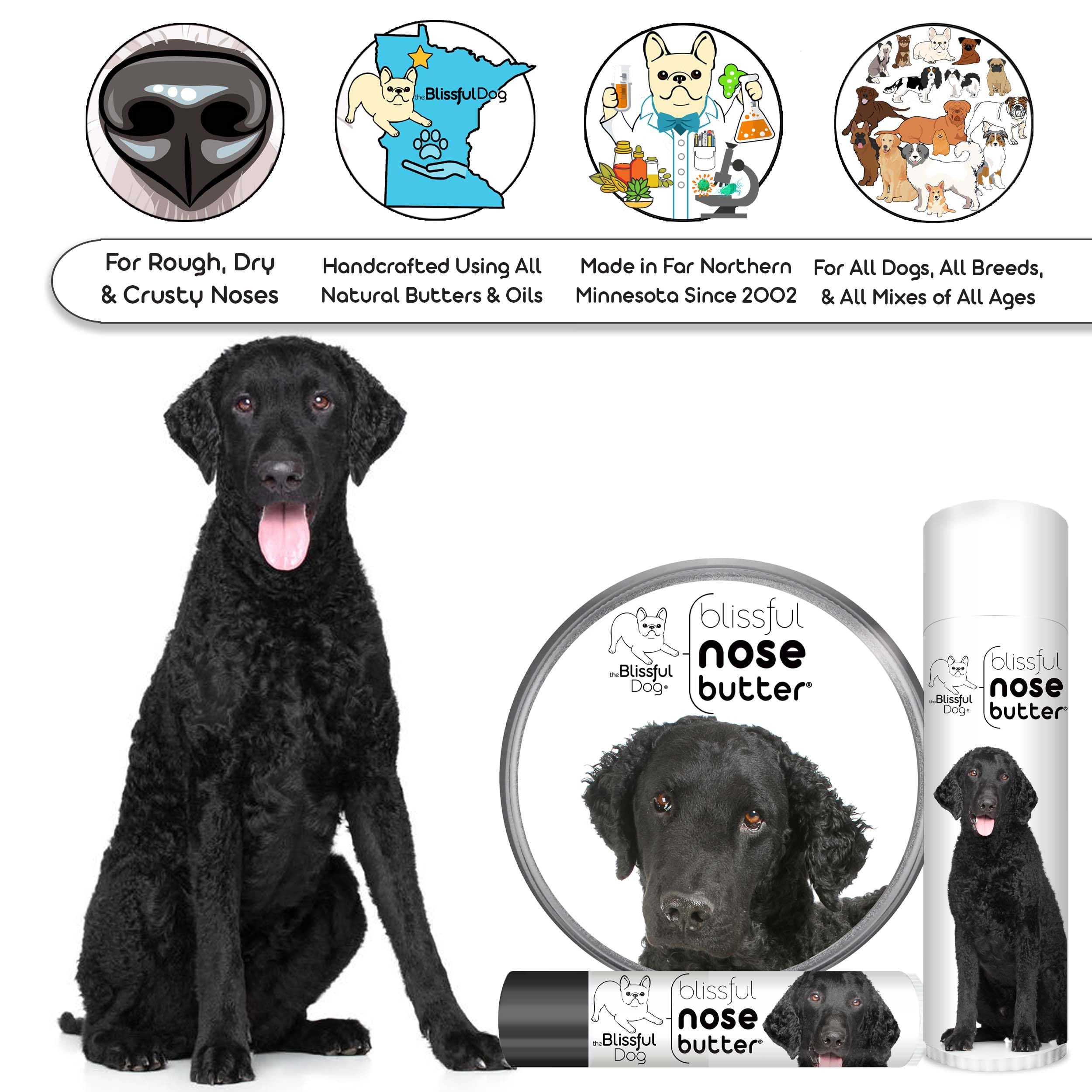 The Blissful Dog Curly-Coat Retriever Unscented Nose Butter, 1-Ounce