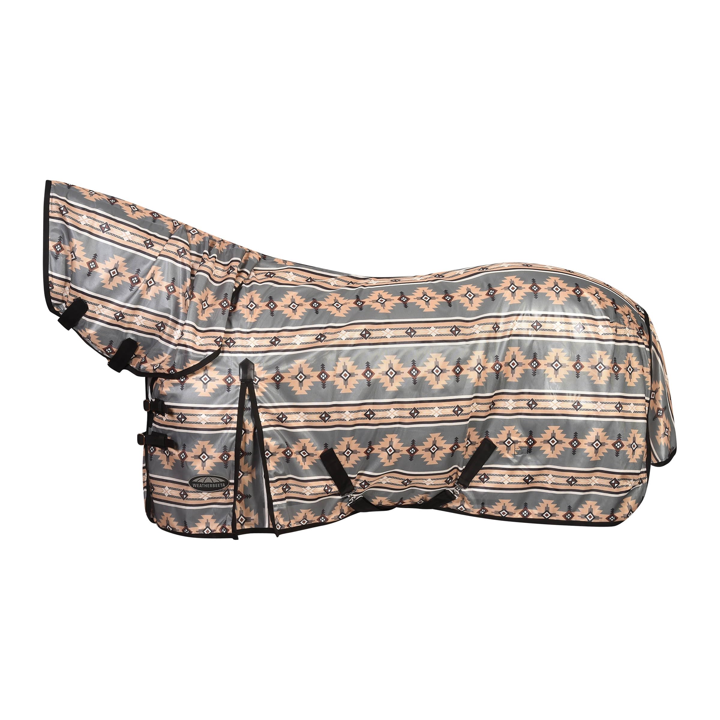 Weatherbeeta Comfitec Essential Mesh Ii Combo Neck, Grey Navajo Print, 57