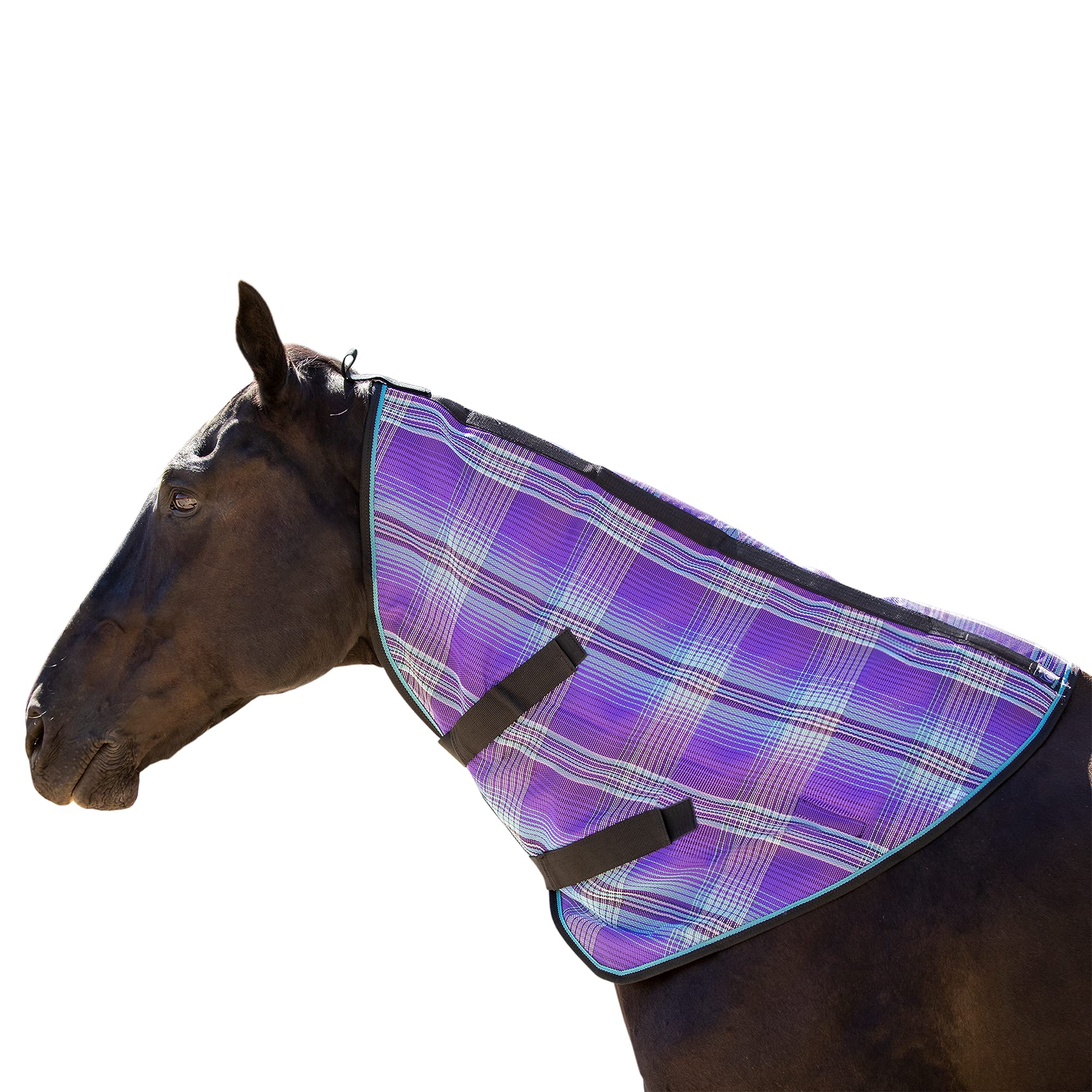 Kensington Protective Products Signature Textilene Nylon-Lined Neck Piece, Medium, Lavender Mint Plaid
