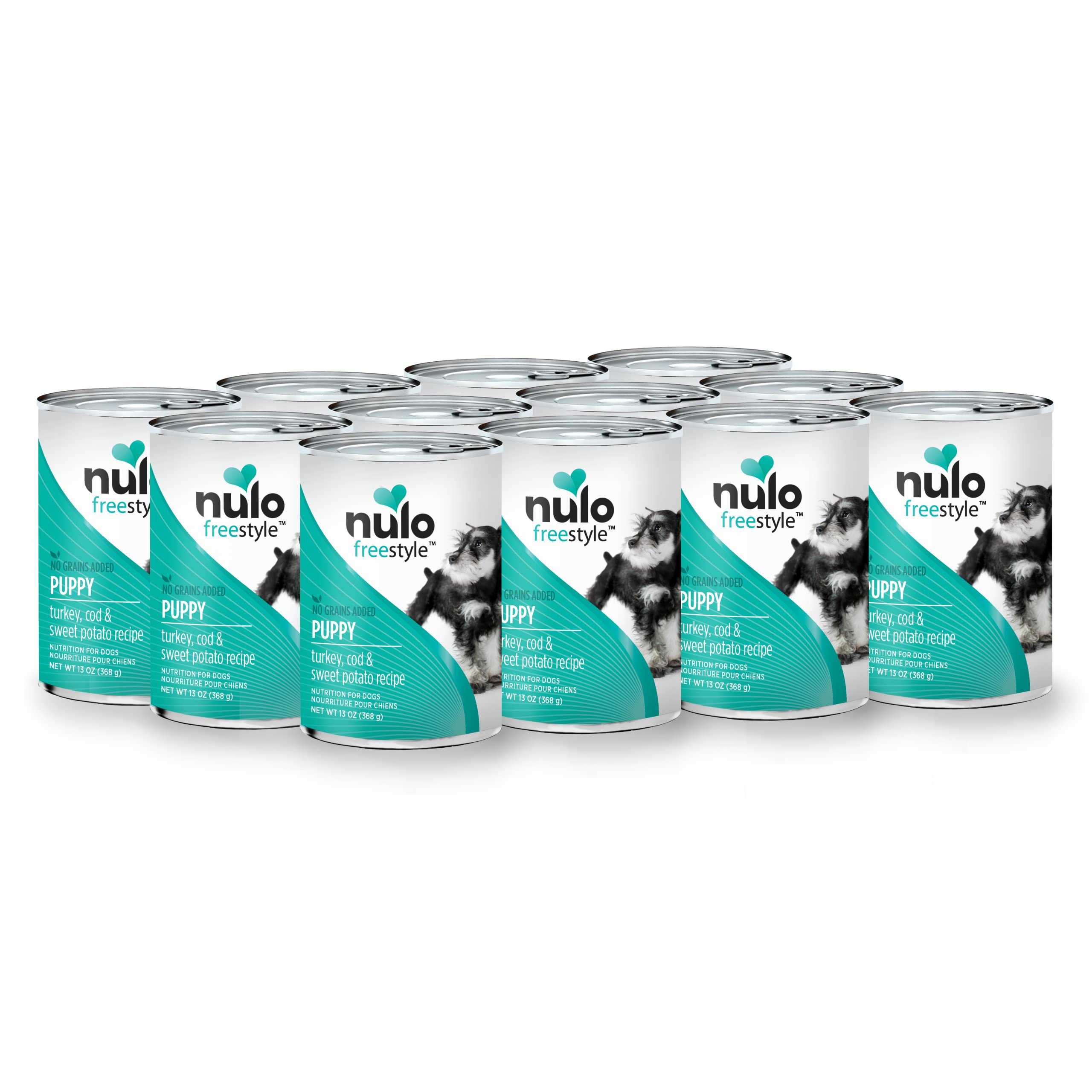 Nulo Puppy Grain Free Wet Dog Food, Turkey Cod & Sweet Potato, 13 oz, Case of 12, Model 52PT13
