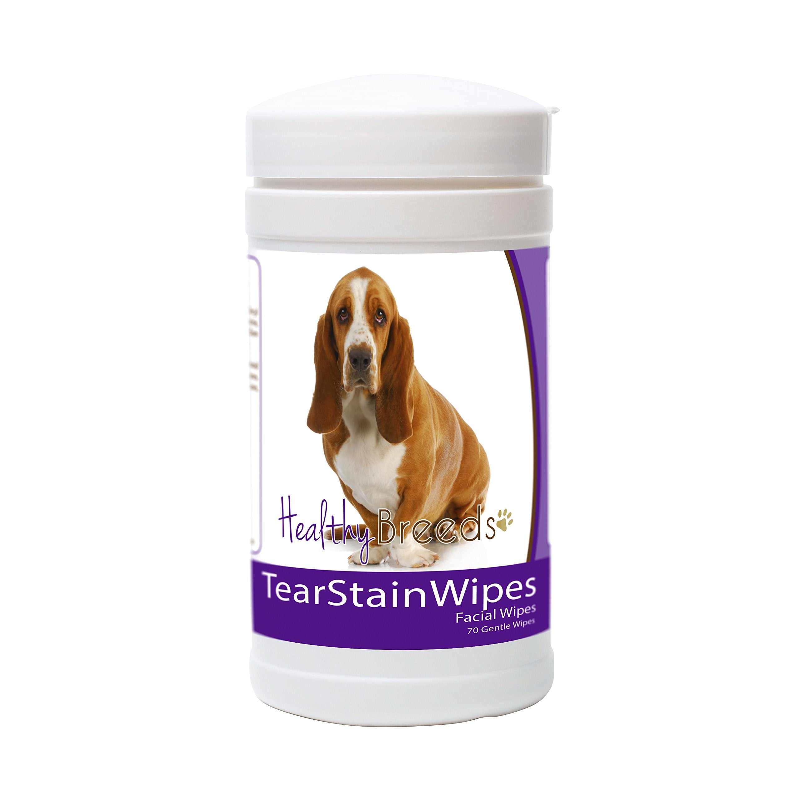Healthy Breeds Basset Hound Tear Stain Wipes 70 Count
