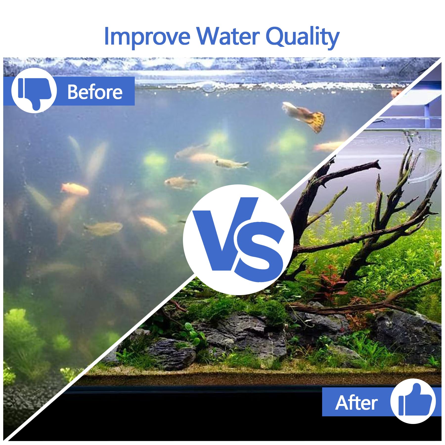 MAXTBEE Aquarium Filter Media Floss, 12    x 144 Cut to Fit Fish Tank Filters for Crystal Clear Water Roll Material Pond Pad for