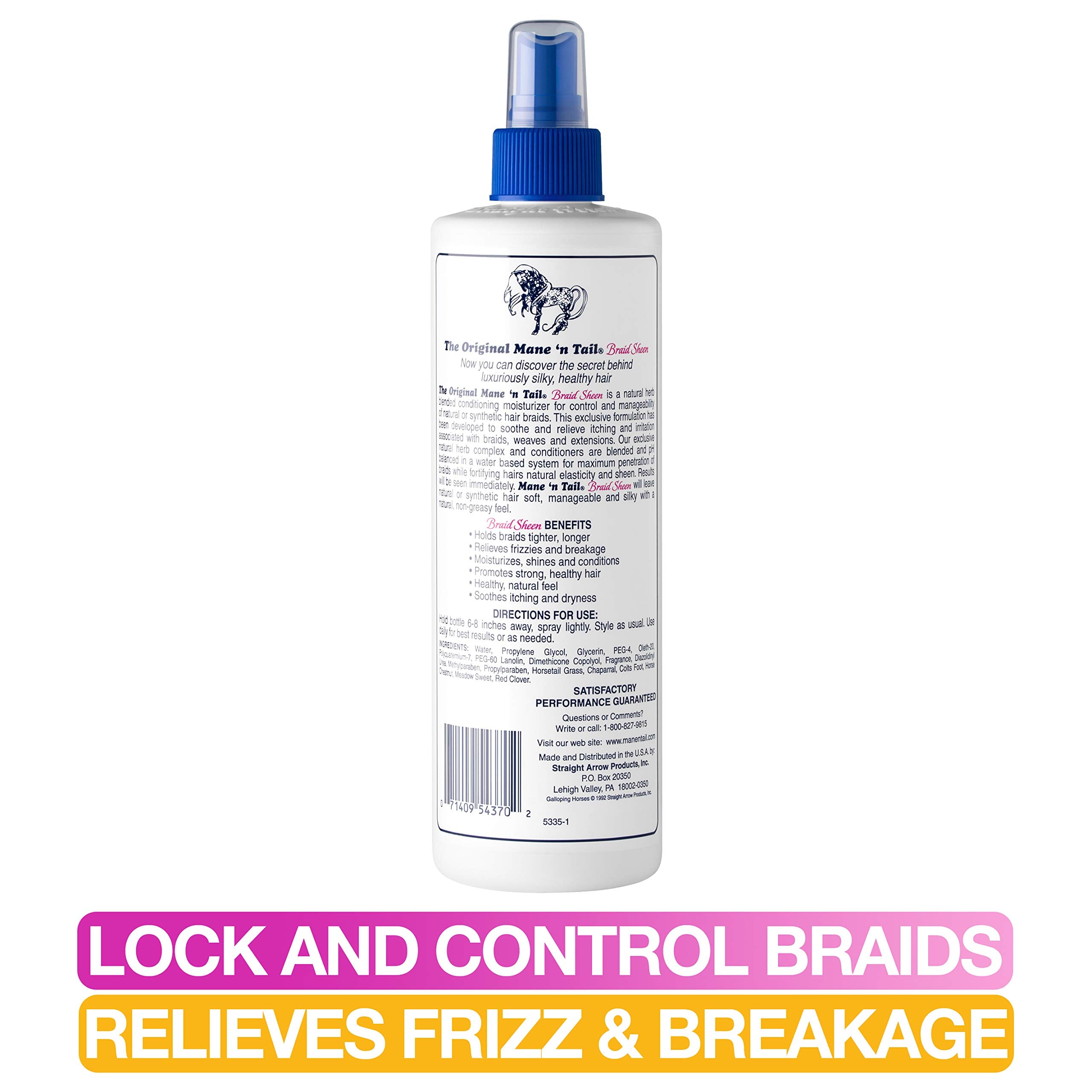Mane 'N Tail Braid Sheen Spray, 12 Oz, Mnt543706