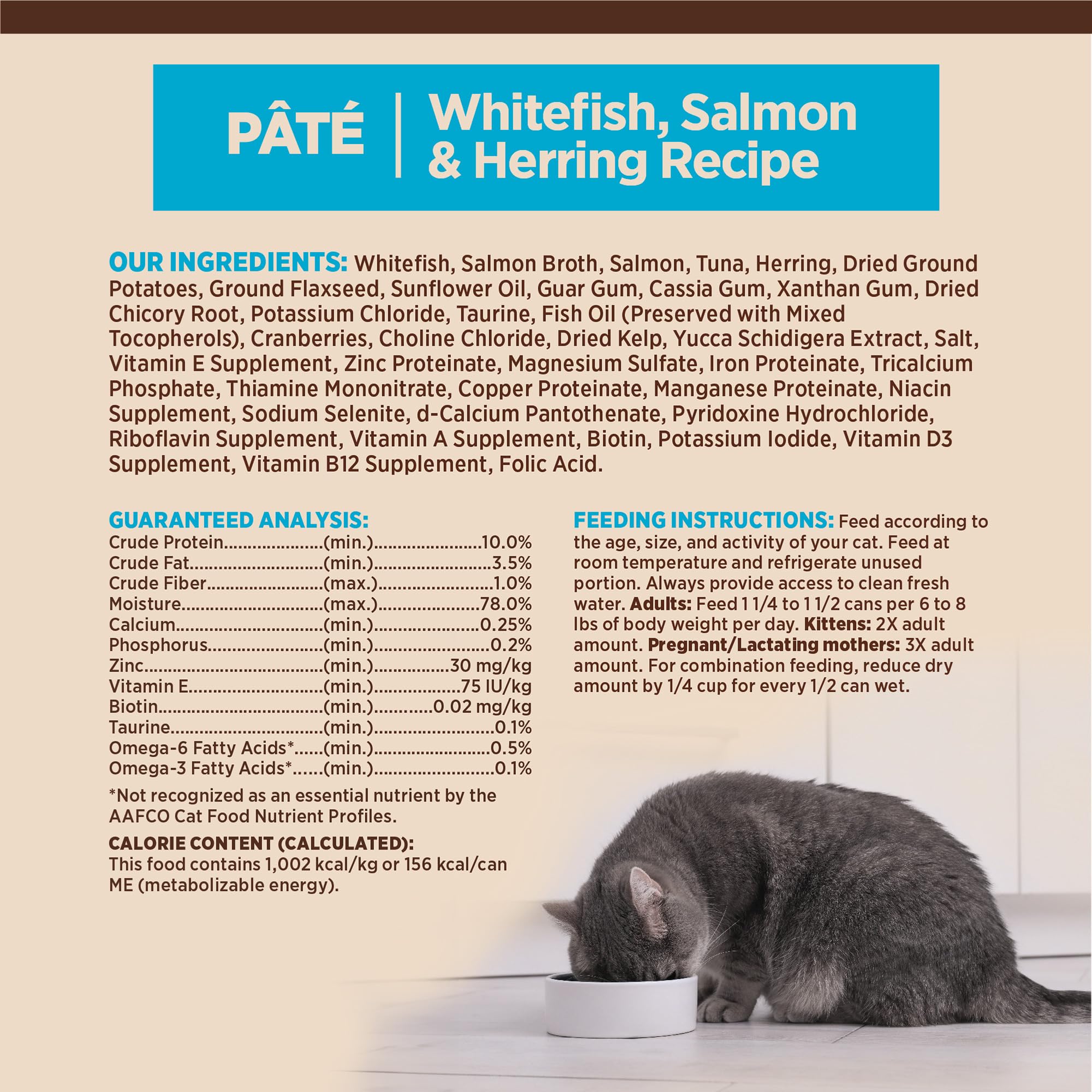 Wellness CORE Grain-Free Wet Cat Food, Natural Canned Food for Cats, Made with Real Meat (Whitefish, Salmon & Herring, 5.5 oz Ca