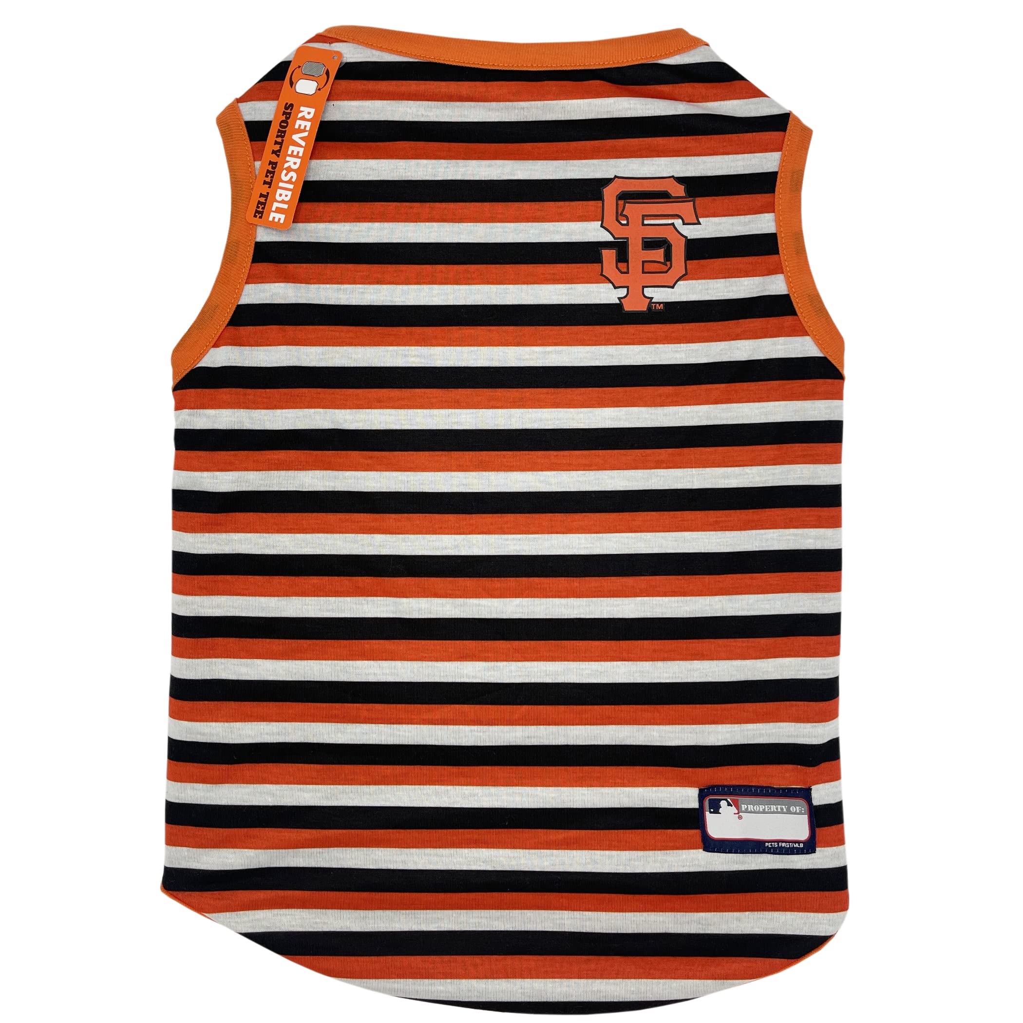 Pets First Reversible T-Shirt for Dogs & Cats, Large, Polycotton, San Francisco Giants, Model SFG-4158-LG, 2 Designs