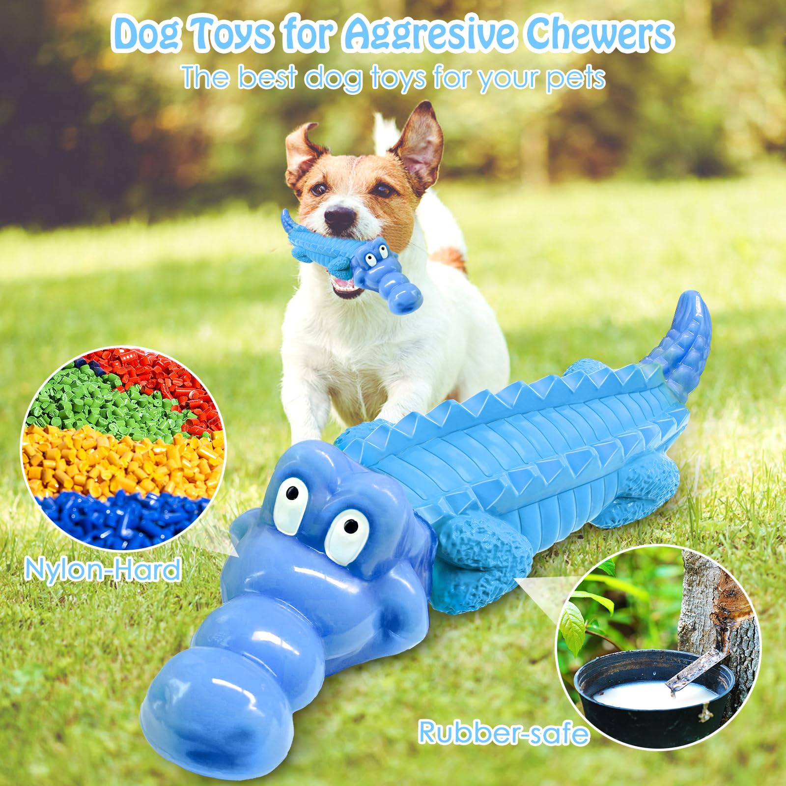 Jeefome Tough Dog Chew Toys for Aggressive Chewers, Indestructible Dog Toy to Keep Them Busy & Reduce Boredom for Medium, Large