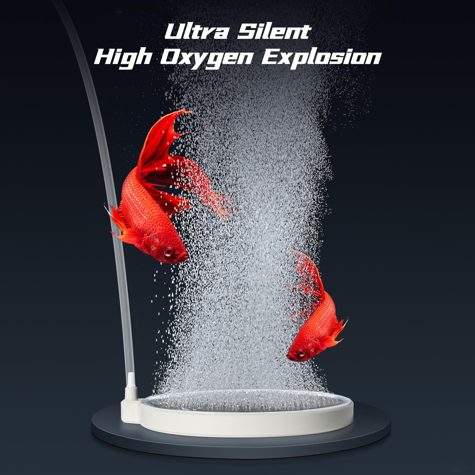 UPETTOOLS Nano Air Stone for Fish Tank - 6 Inch Quiet Aquarium Bubbler Stone Kit, Ultra-High Dissolved Oxygen Diffuser Aquarium