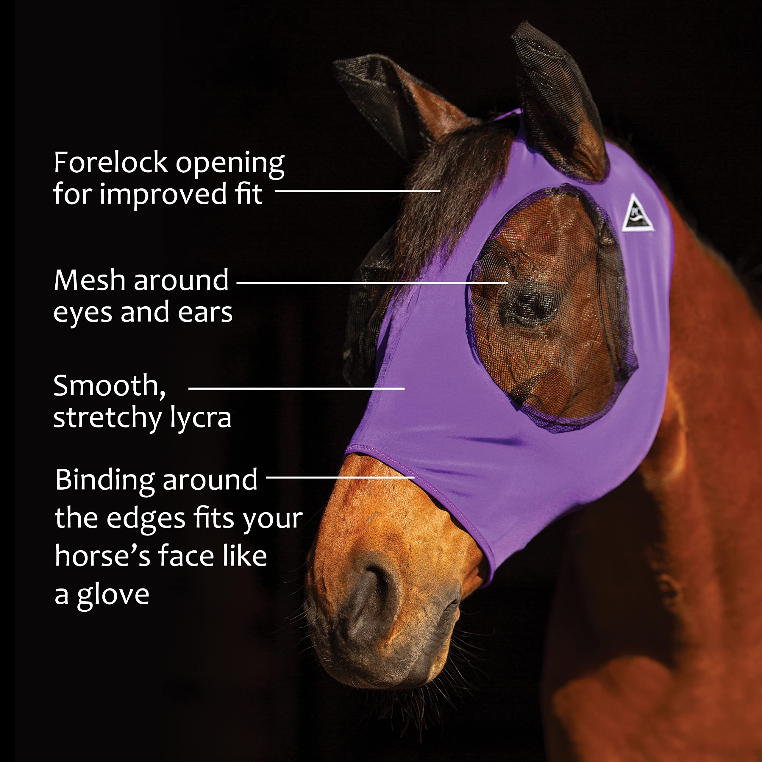 Professionals Choice ComfortFit Fly Mask Solid Ove