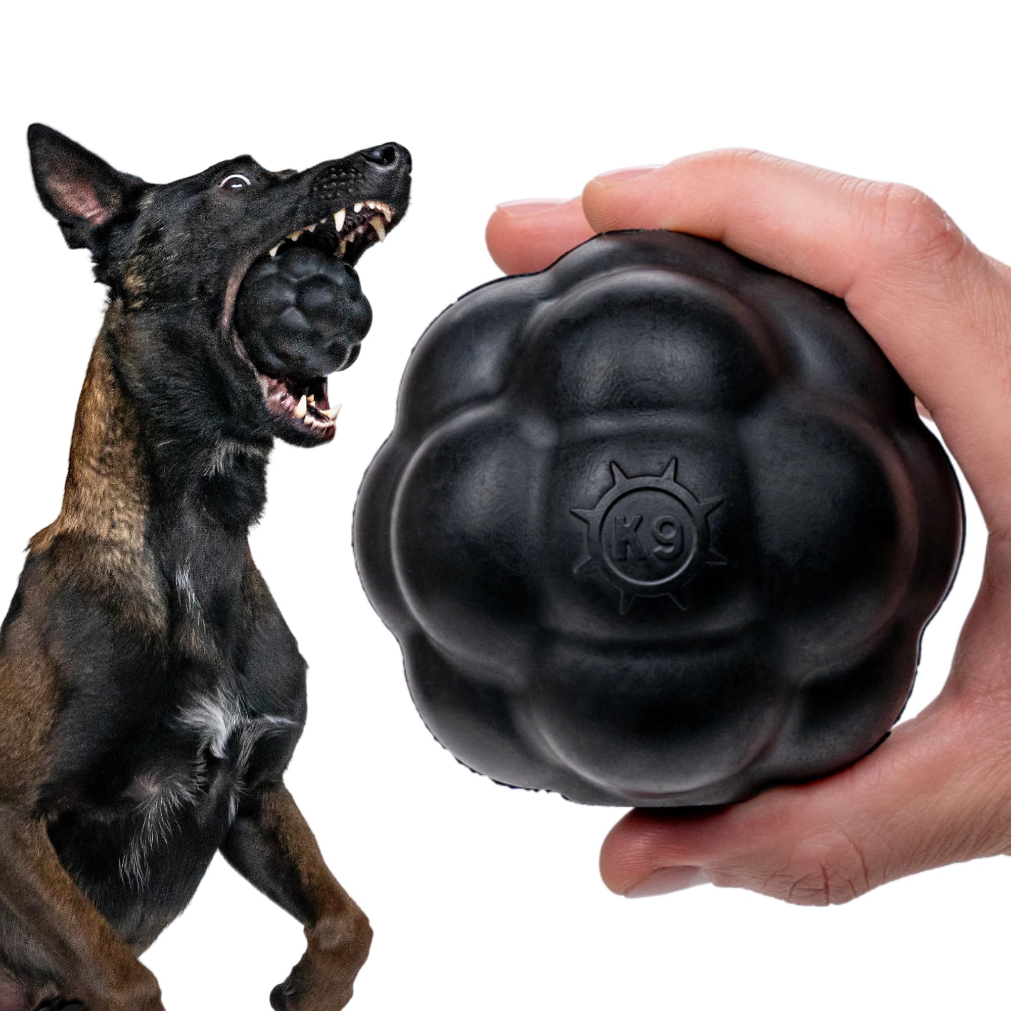 Monster K9 Dog Toys For Aggressive Chewers, Interactive Treat Ball - Virtually Indestructible Dog Toys For Large Dogs, Heavy Dut