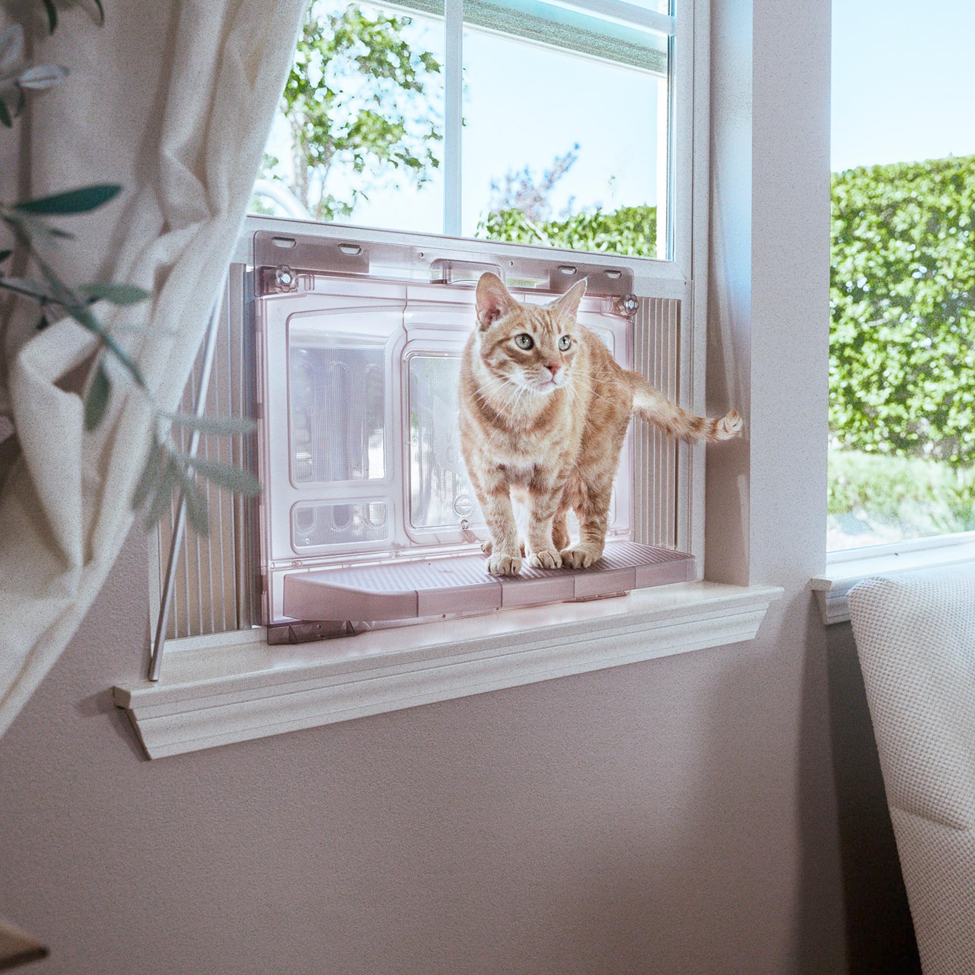 Window Catio & Perch - Premium Outdoor Freedom & Indoor Joy For Cats, Enrichment & Stress Relief, All Weather Comfort, Easy To C