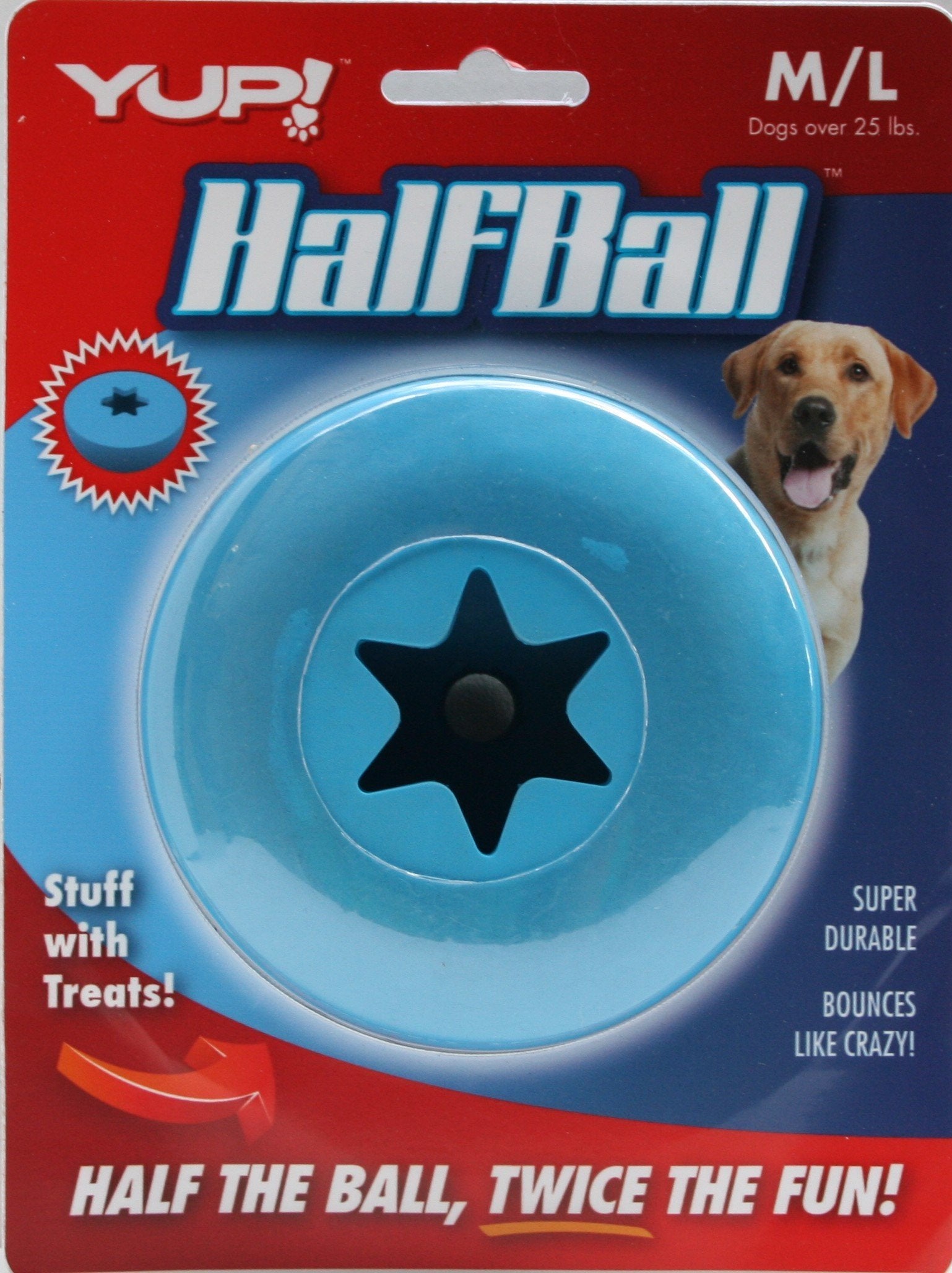 Yup! Half Ball Dog Toy, Small, Turquoise Blue