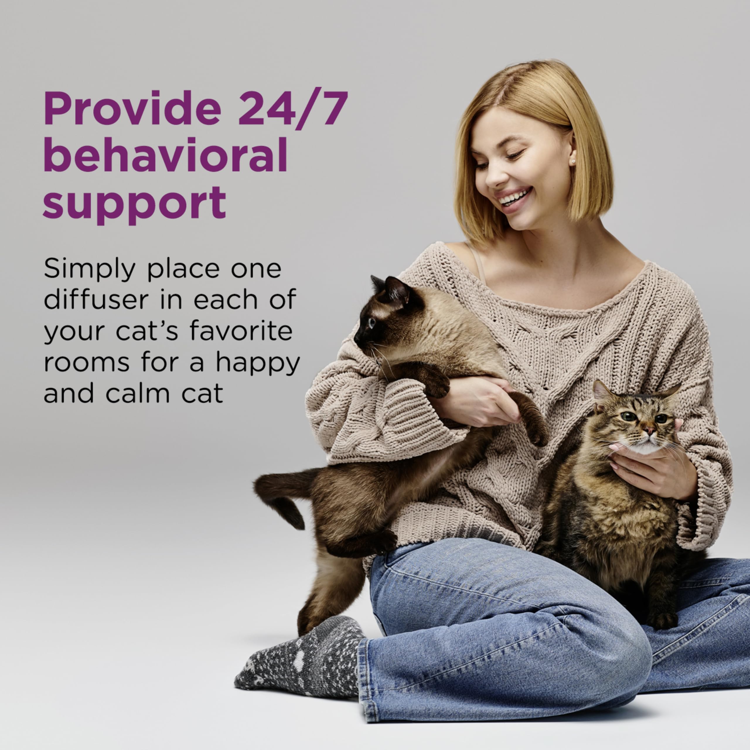 Comfort Zone Multi Cat Calming Diffuser: 1 Pheromone Diffuser & 1 Refill (30 Days)