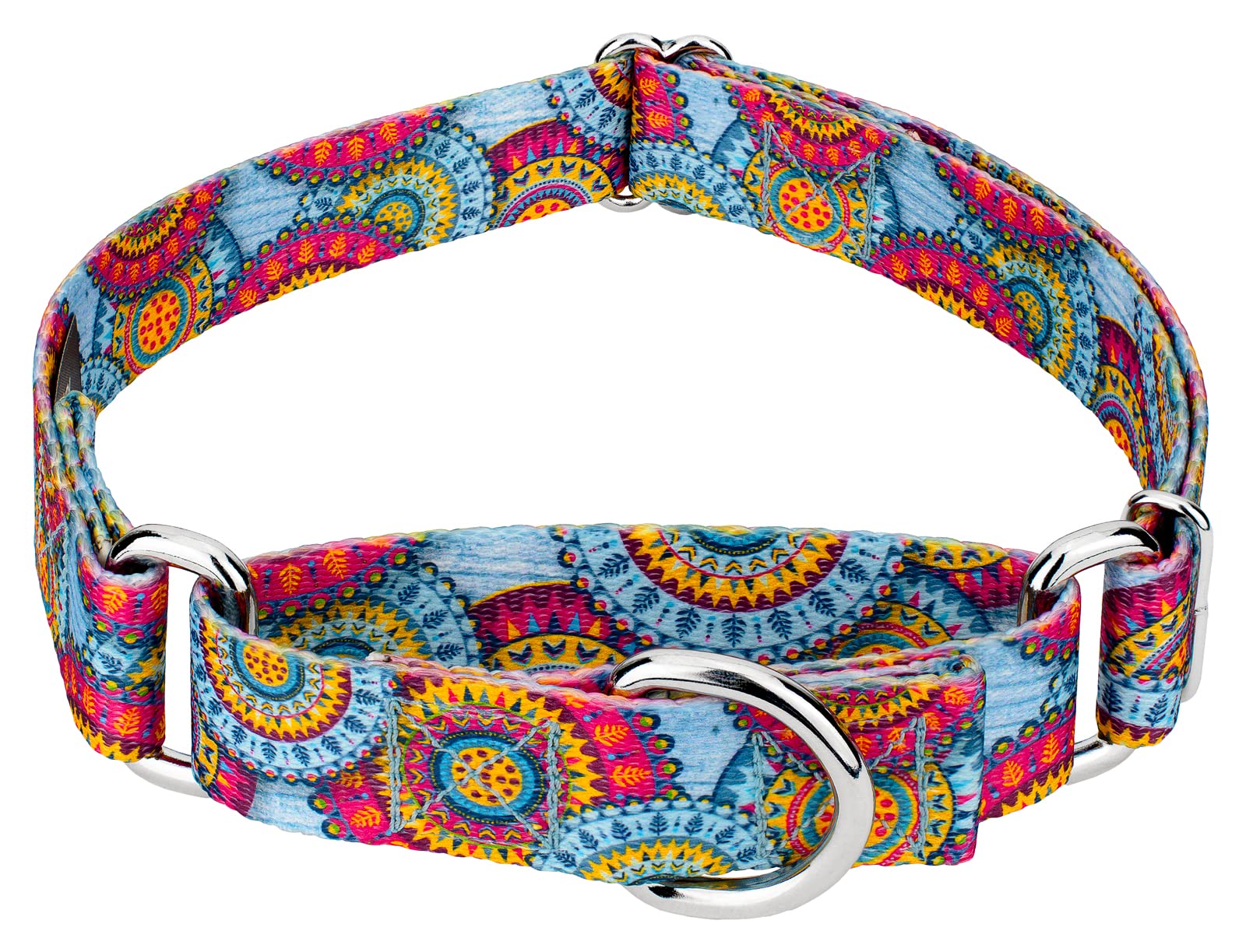 Country Brook Petz - Sky Mandala Martingale Dog Collar - Groovy Collection Featuring Far Out Designs (1 Inch, Medium)