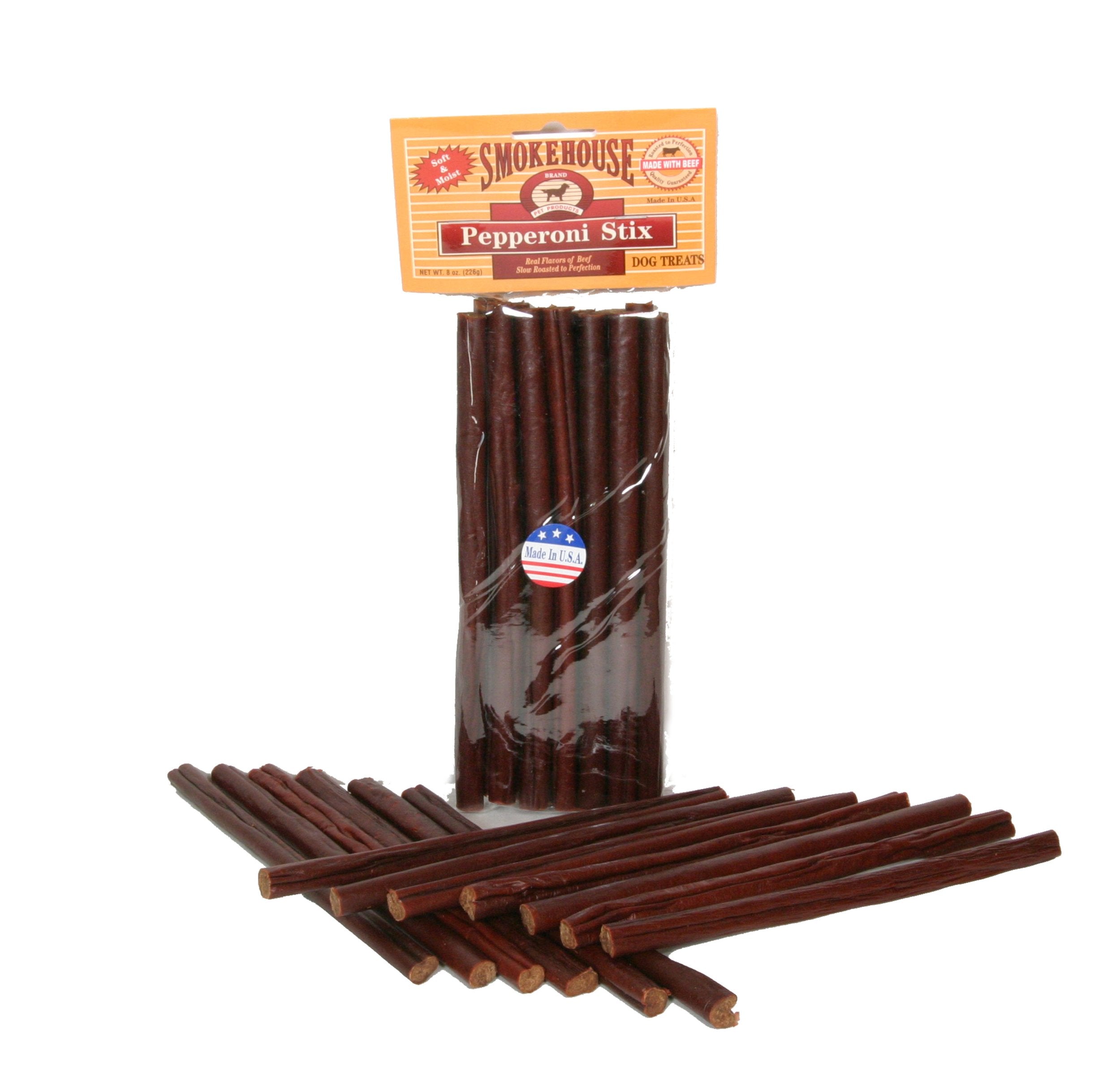Smokehouse 4-Inch Pepperoni Stix Dog Treats, 8-Ounce