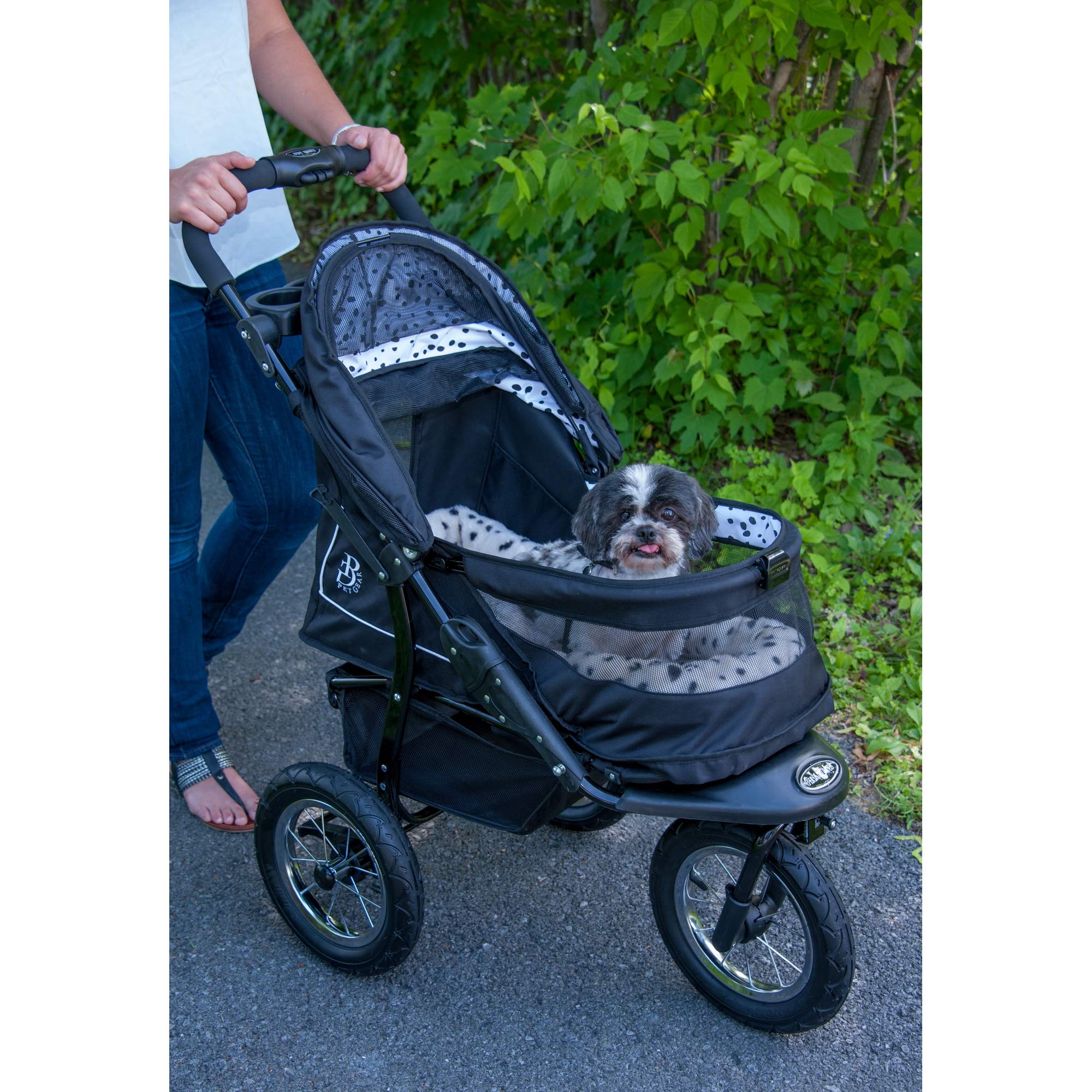 Pet Gear No-Zip Nv Pet Stroller For Cats/Dogs, Zipperless Entry, Easy One-Hand Fold, Gel-Filled Tires, Plush Pad + Weather Cover
