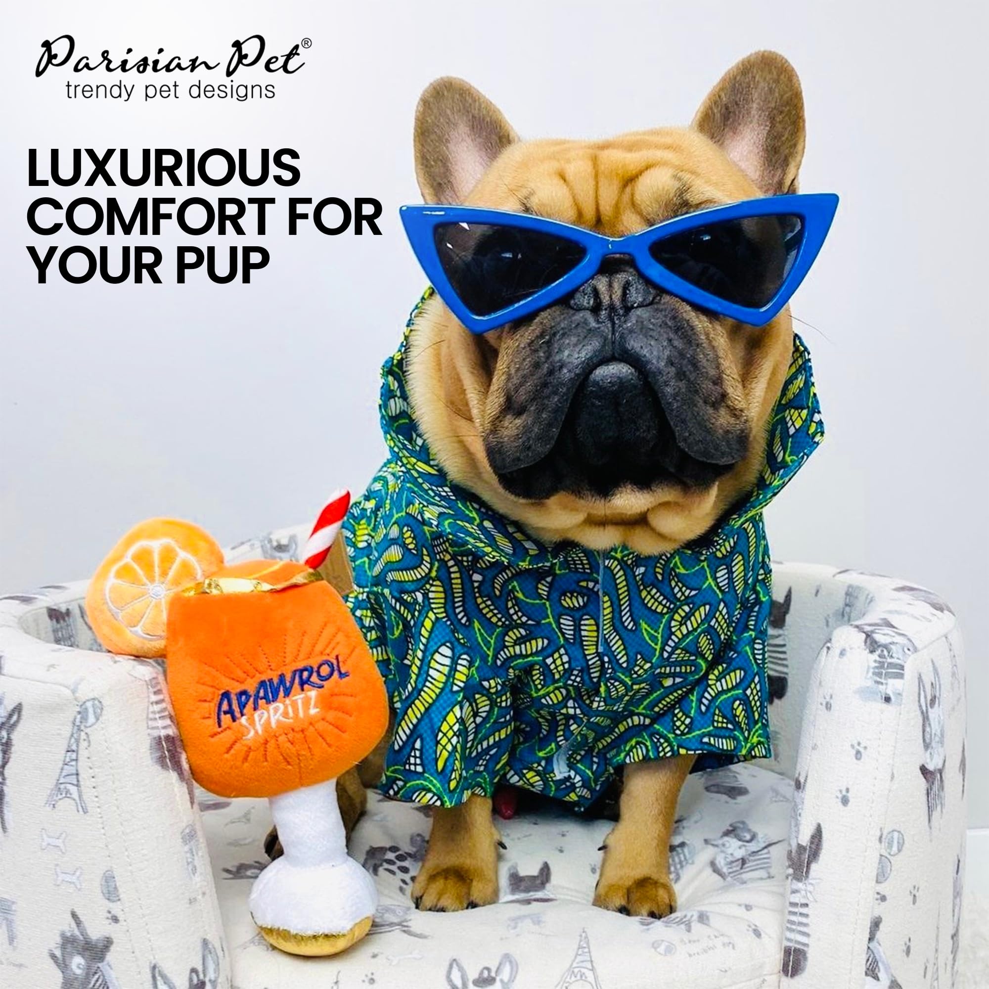 Parisian Pet Shirt - Tribal Camp Beach Outfit - 100% Cotton Summer Clothes - Stylish Dog Costume - Breathable And Cool Pet Cloth