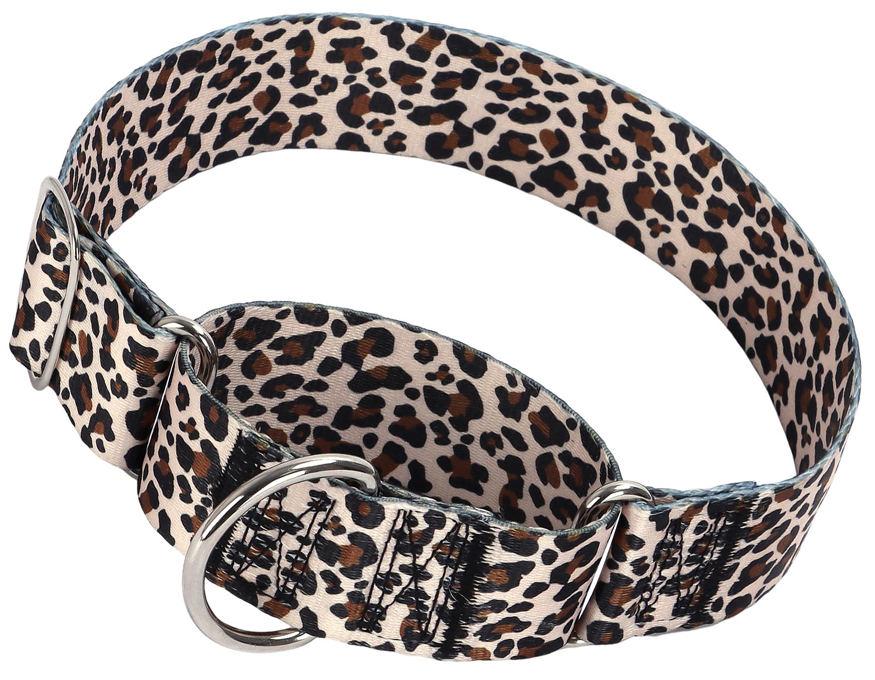 1.5 Inches Martingale Collar For Xl Dogs,Wide Adjustable Heavy Duty Training Collars With Leopard Pattern,No Slip Dog Collar Per