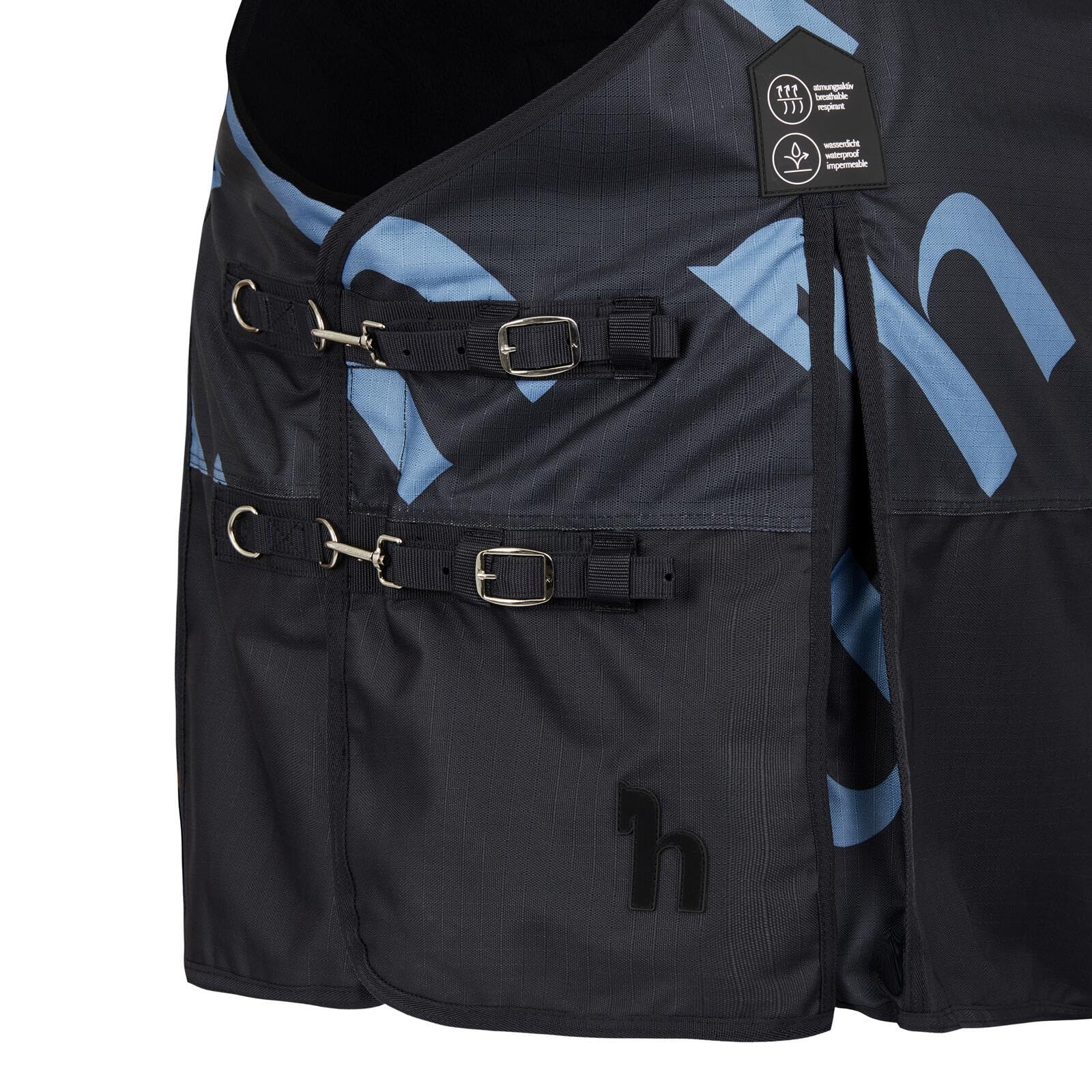 HORZE Nevada 1200D Lightweight Waterproof Horse Turnout Rain Sheet (No Fill) - Dark Navy - 69 in