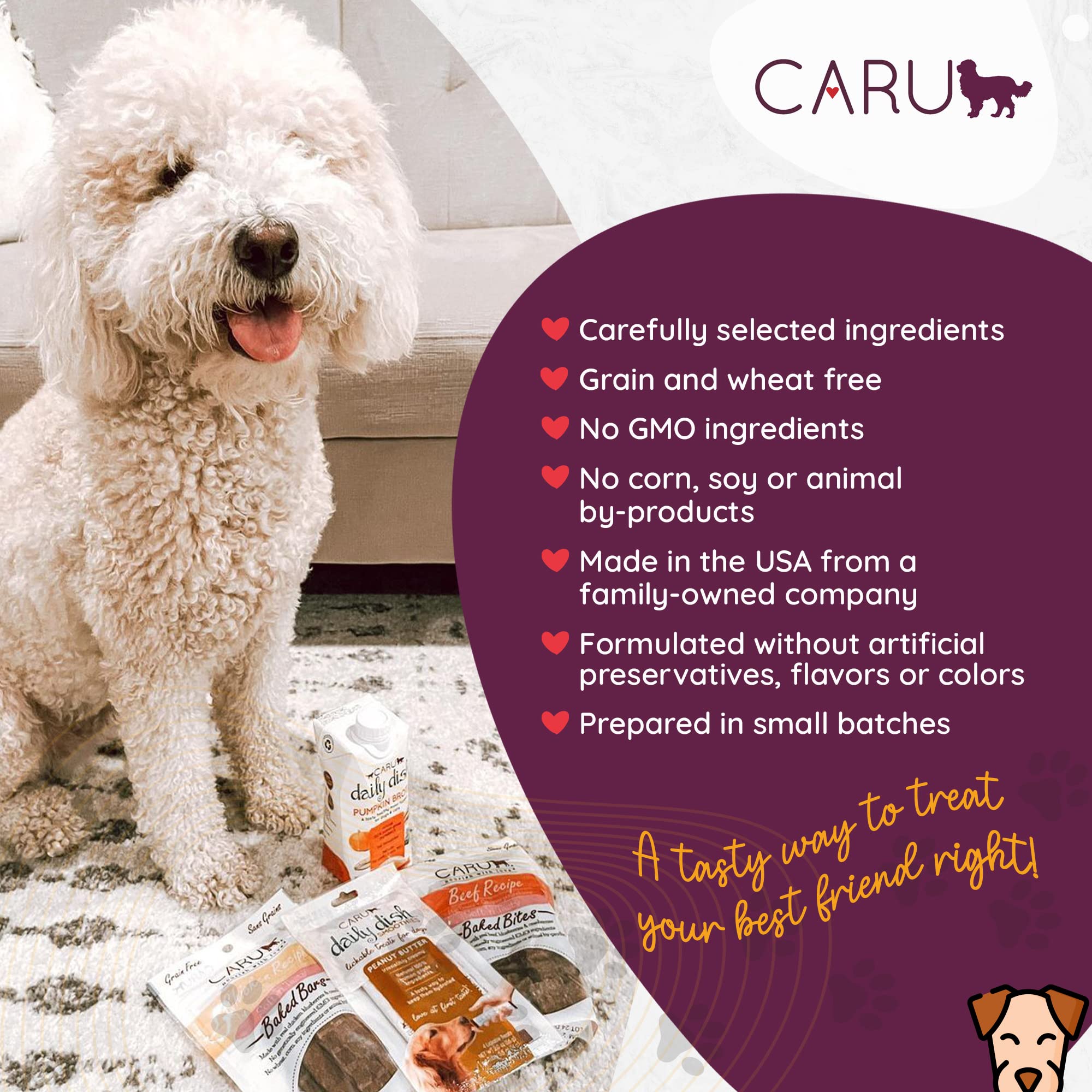 CARU - Soft n Tasty Baked Bites - Alligator Bites Dog Treats - Flavorful Training Treats - 3.75 oz
