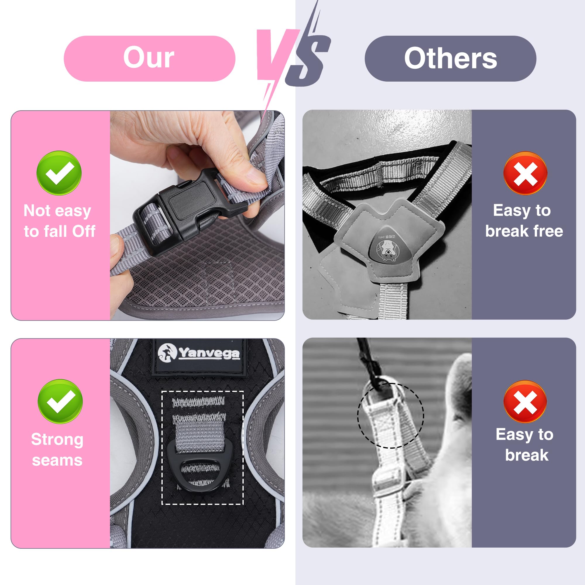 Dog Harness Medium Large Sized Dog Four-Layer Mesh Breathable Reflective Dog Collars, Puppy Harness And Leash Set Training Suit