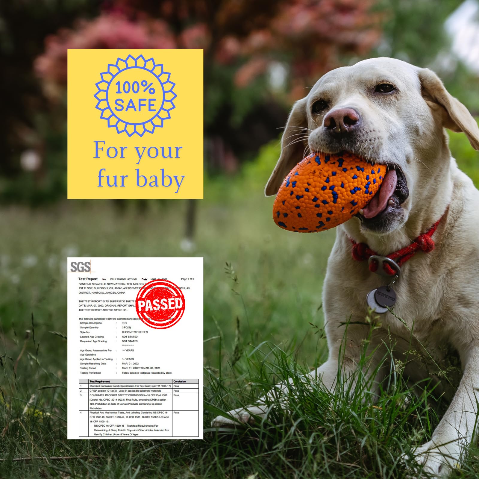 Karpic Popaws Indestructible Dog Toys For Aggressive Chewers,Durable Water Toys,Tough Chew Toys For Large Dogs,Tennis Balls Dog