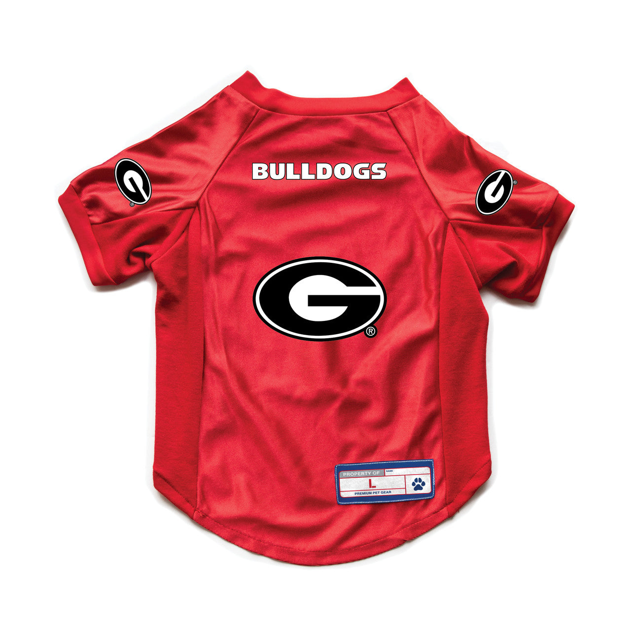 Georgia Bulldogs Pet Jersey Stretch Size L - Special Order
