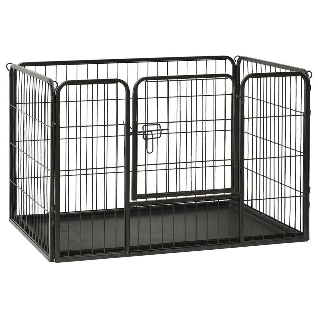 Vidaxl Puppy Playpen Steel 36''X23.2''X24''