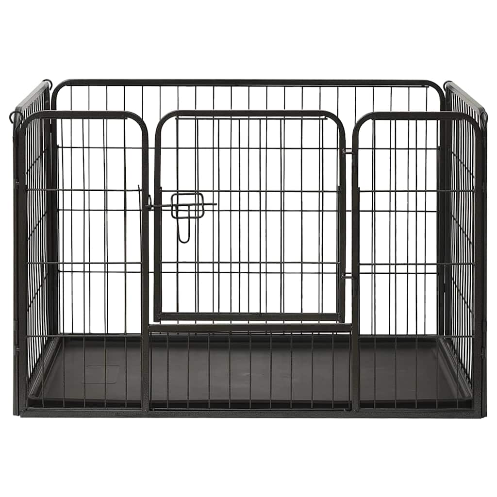 Vidaxl Puppy Playpen Steel 36''X23.2''X24''