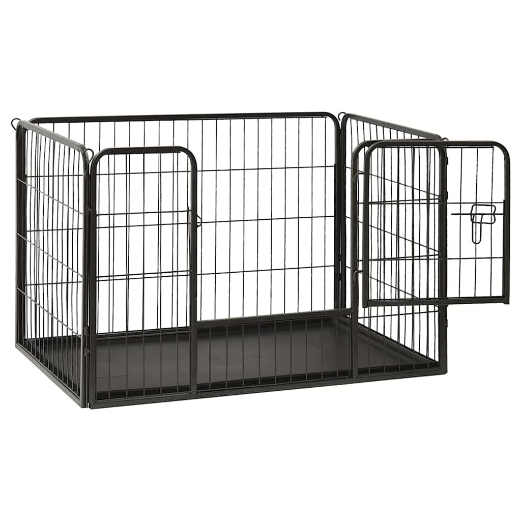 Vidaxl Puppy Playpen Steel 36''X23.2''X24''