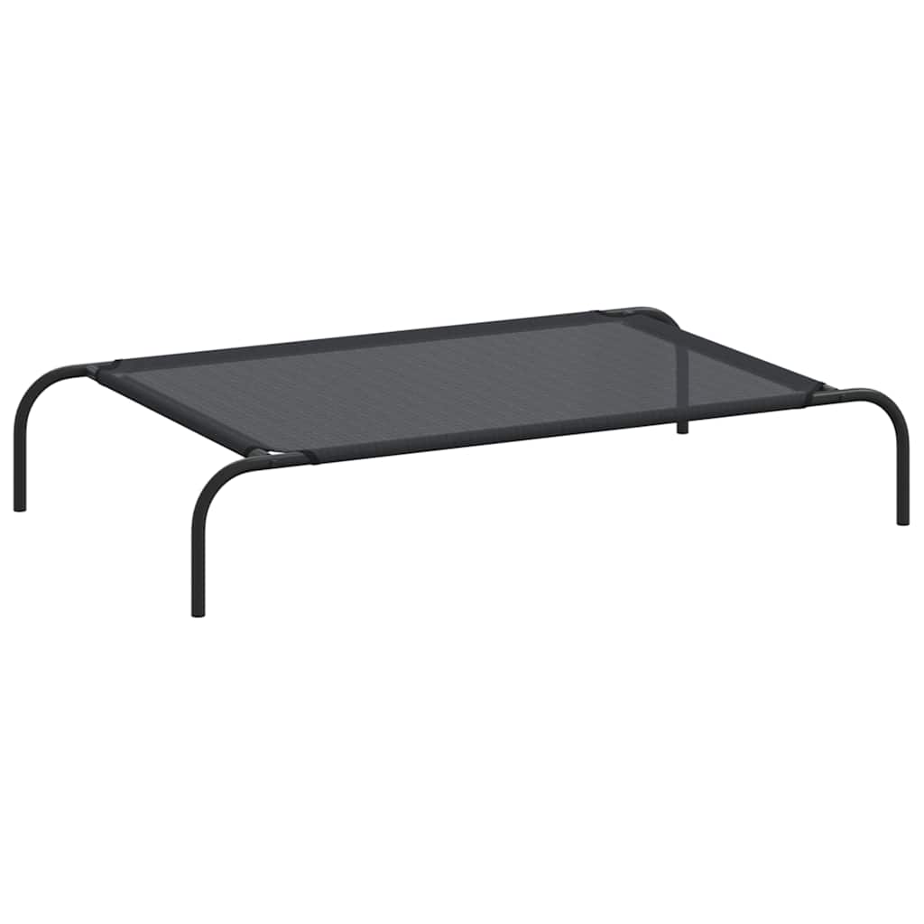 vidaXL Elevated Dog Bed Black L Textilene
