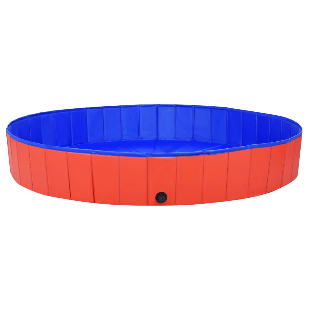 Vidaxl Durable And Foldable Dog Pool - Pet Swimming Pool In Vibrant Red - Pvc Material - Indoor/Outdoor Use - 78.7'' Diameter - Cooling Fun And Bathing Solution