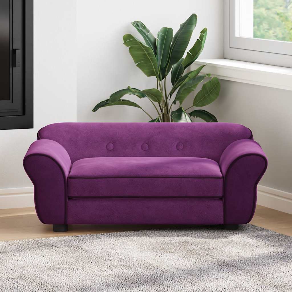 vidaXL Dog Sofa Burgundy 28.3x17.7x11.8 Plush