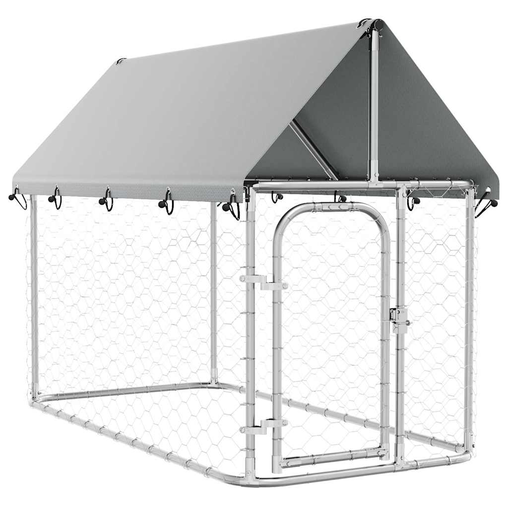 vidaXL Outdoor Dog Kennel with Roof 78.7x39.4x59.1