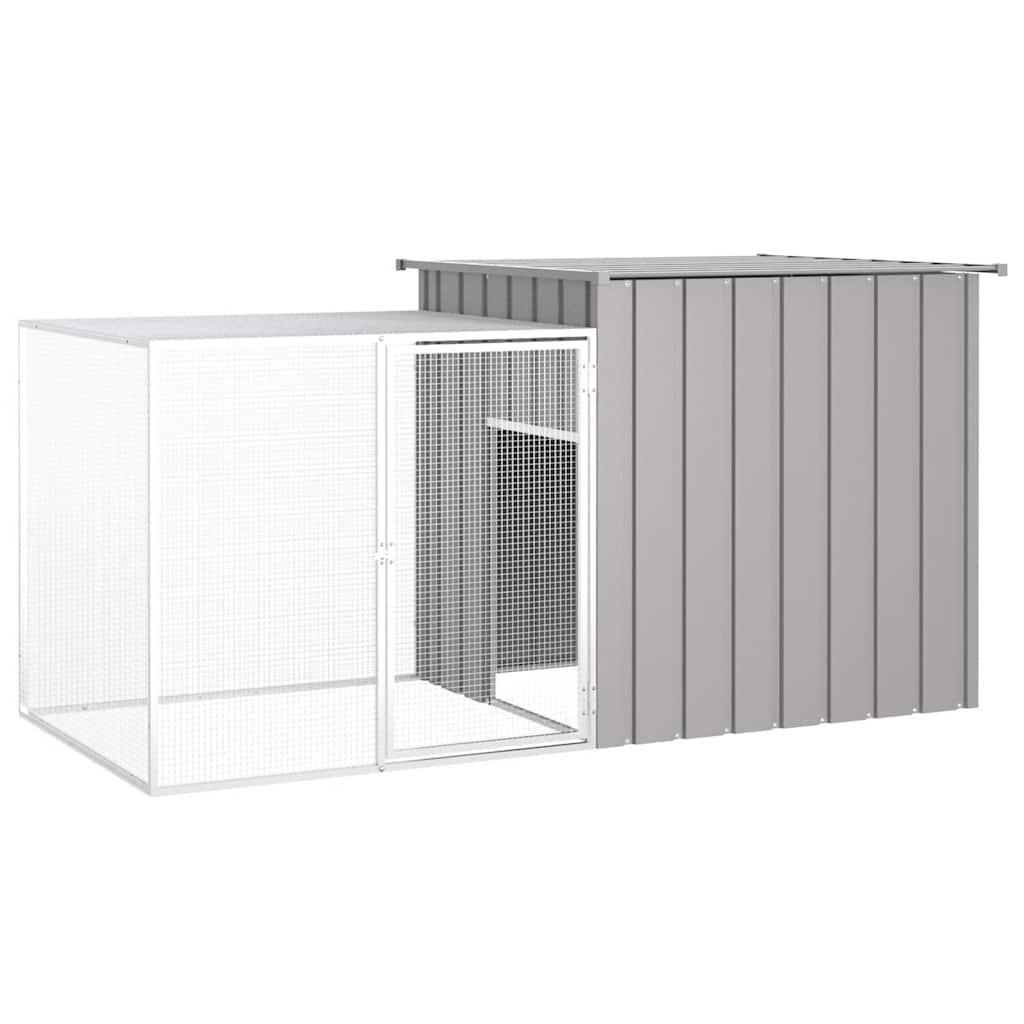 vidaXL Chicken Cage Gray 78.7x35.8x39.4 Galvanized Steel
