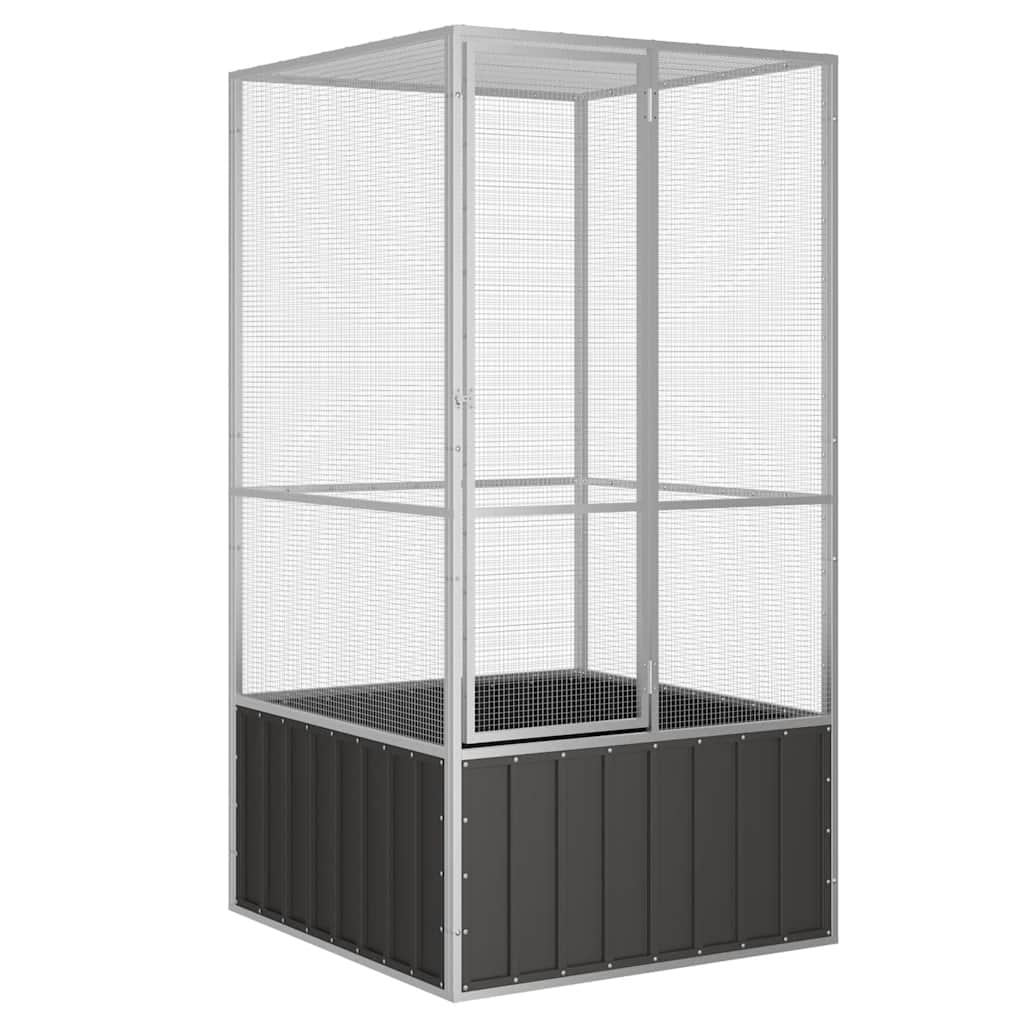 vidaXL Bird Cage Anthracite 43.7x42.1x83.3 Galvanized Steel