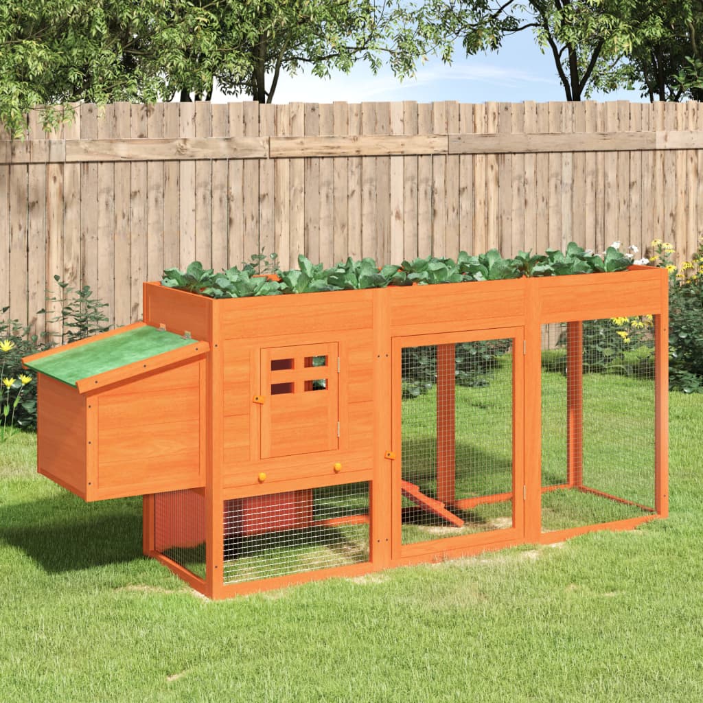 vidaXL Chicken Coop Brown 80.3x19.7x33.1 Solid Wood Pine